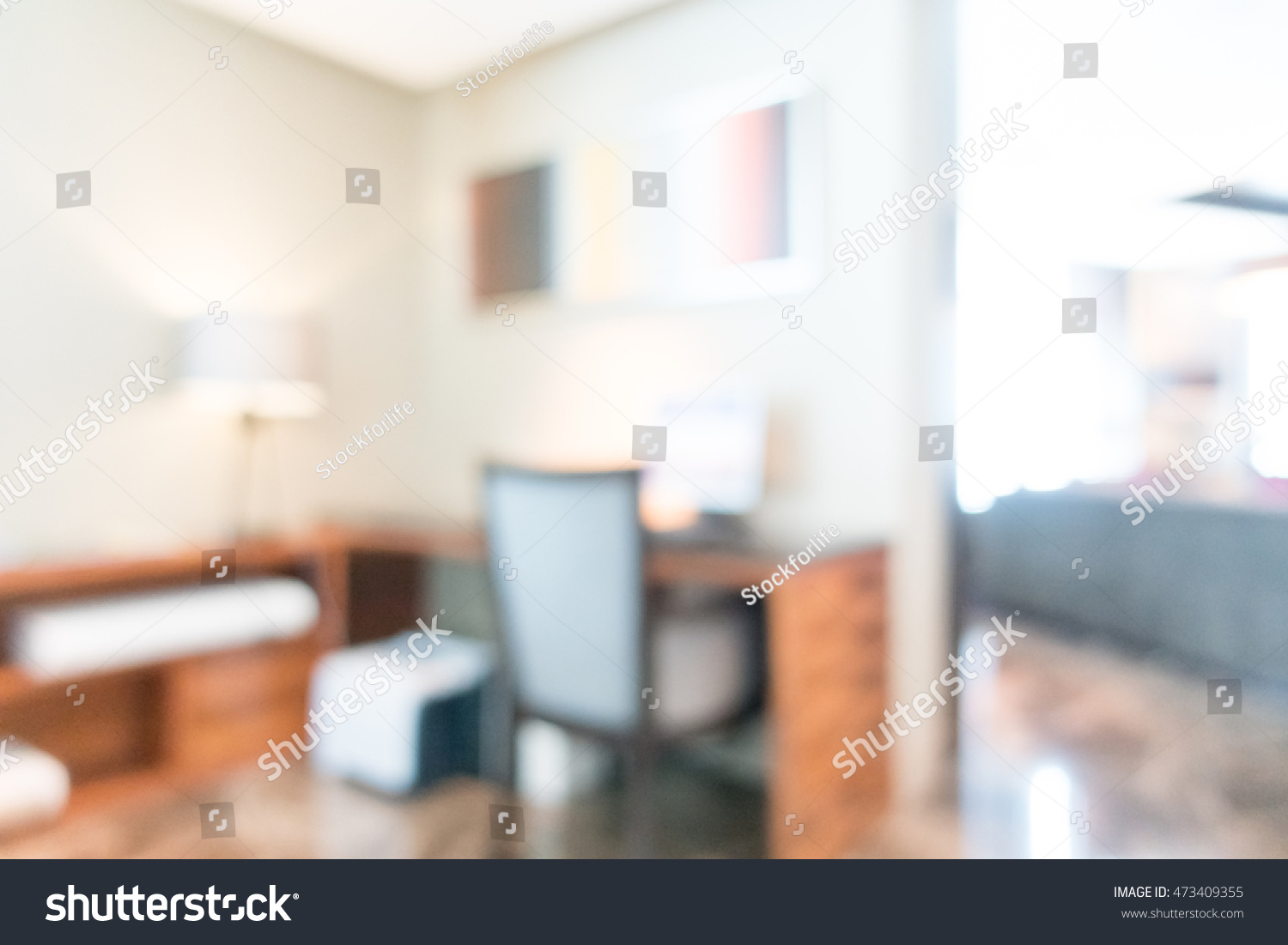 Abstract Blur Beautiful Luxury Hotel Lobby Stock Photo 473409355 ...