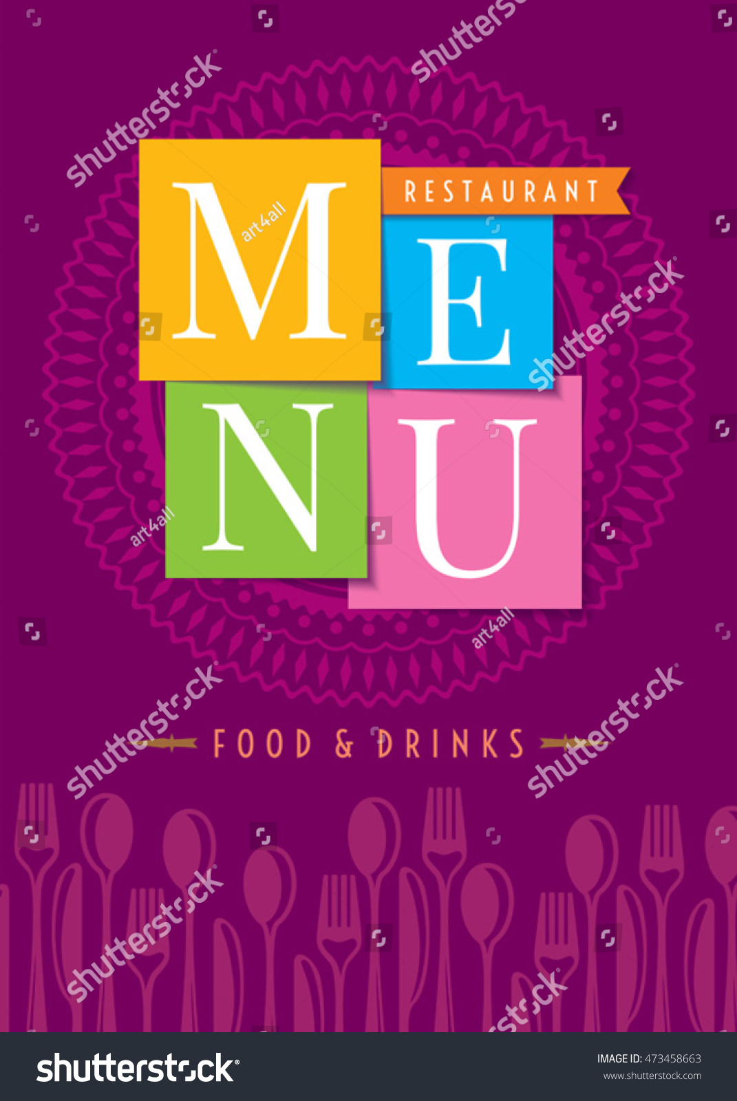 Restaurant Menu Card Design Template Creative Stock Vector Royalty Free 473458663 Shutterstock 