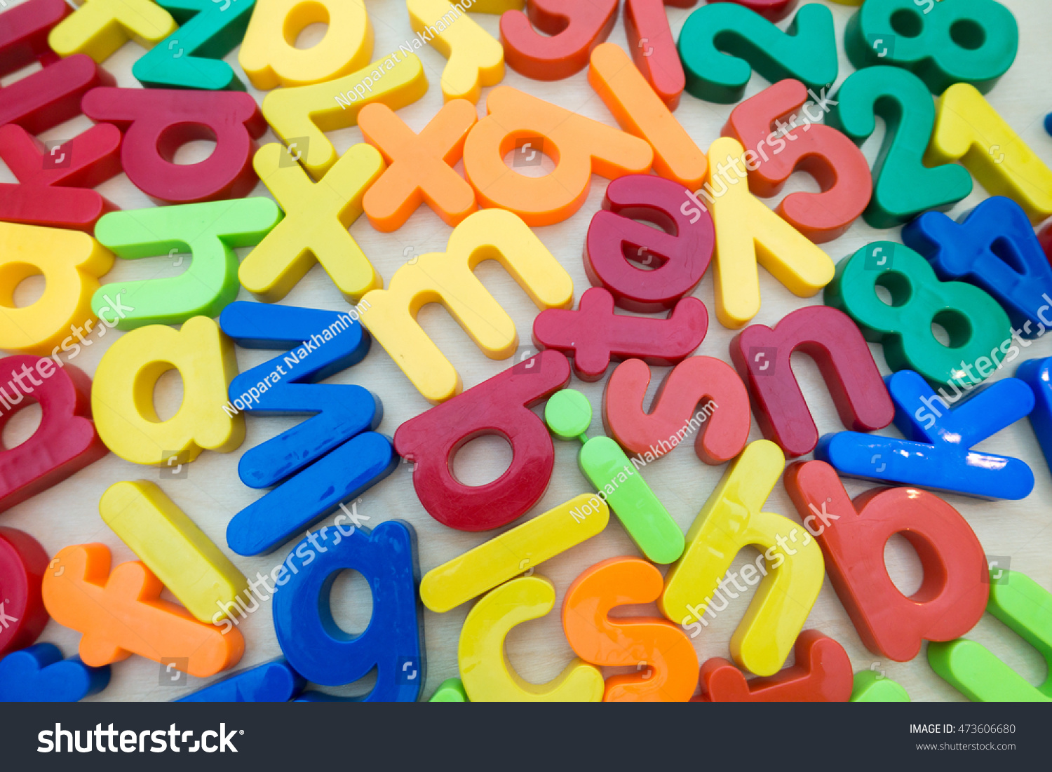 colorful magnetic letters