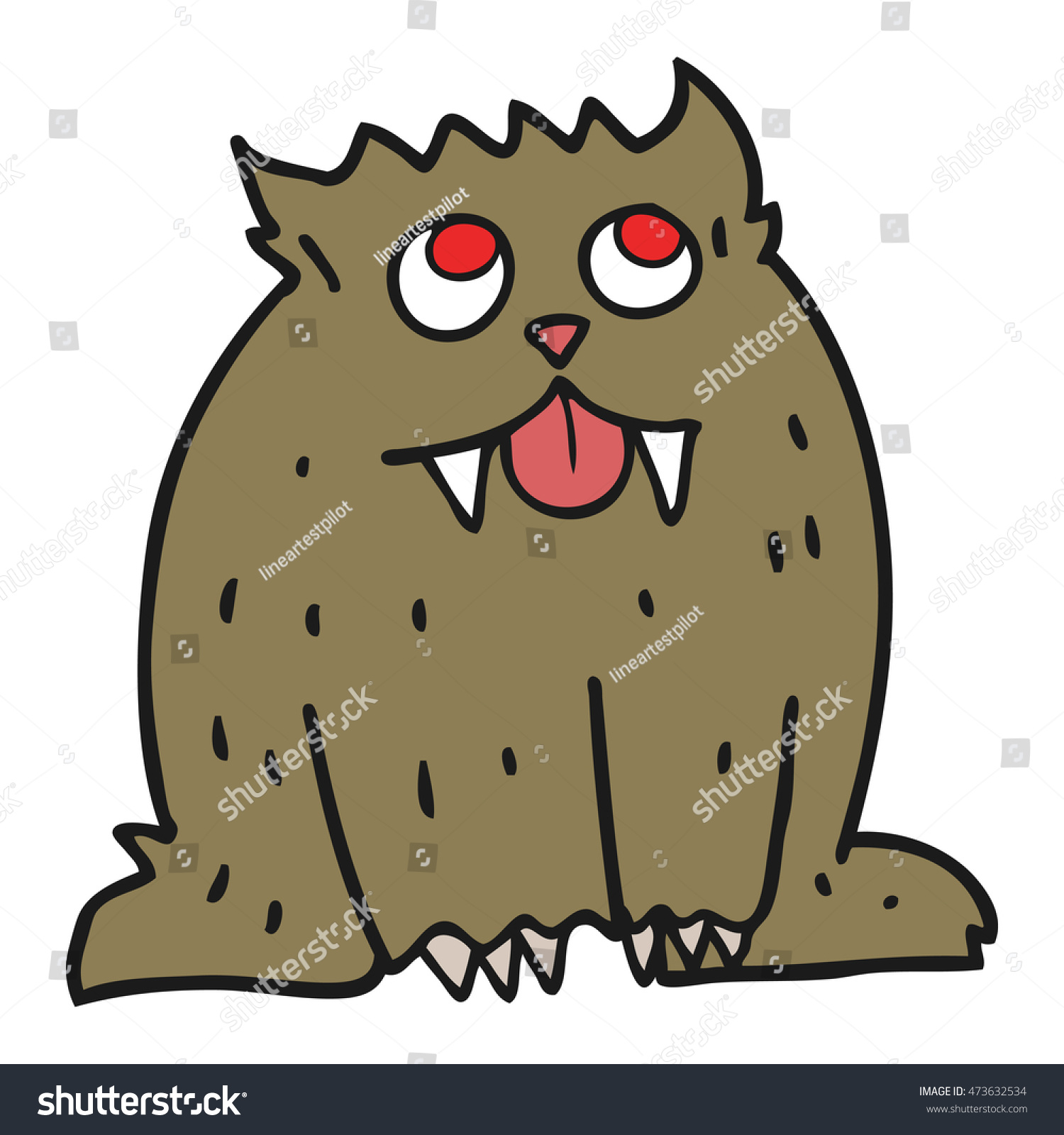 Freehand Drawn Cartoon Beast Stock Illustration 473632534 | Shutterstock