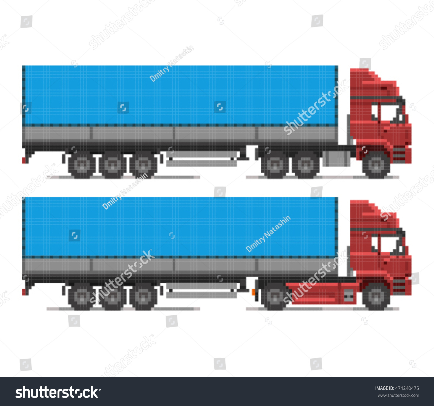 Пиксельный грузовик