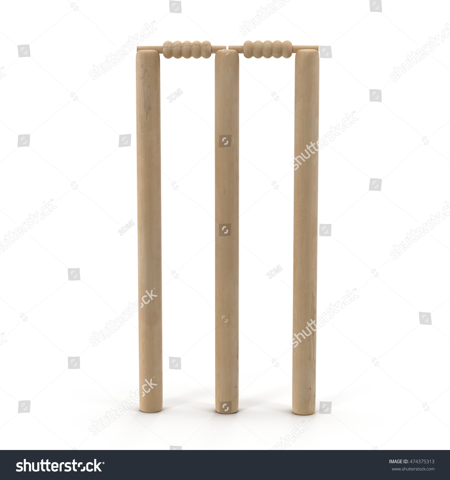 Cricet Wickets 3d Illustration Isolated On Stock Illustration 474375313 ...