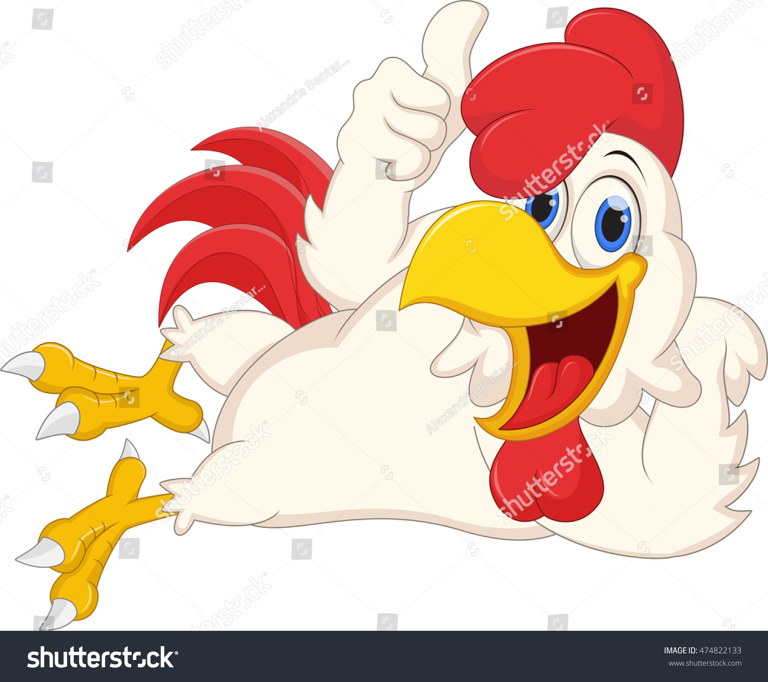 Cartoon Chicken Relaxing Stock Vector (Royalty Free) 474822133 ...