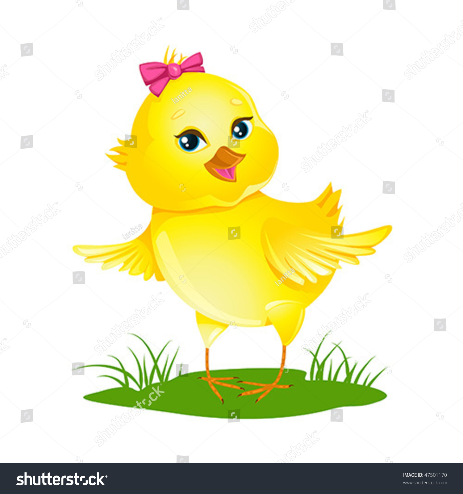 Cute Baby Chicken Vector Illustration Stock Vector (royalty Free 