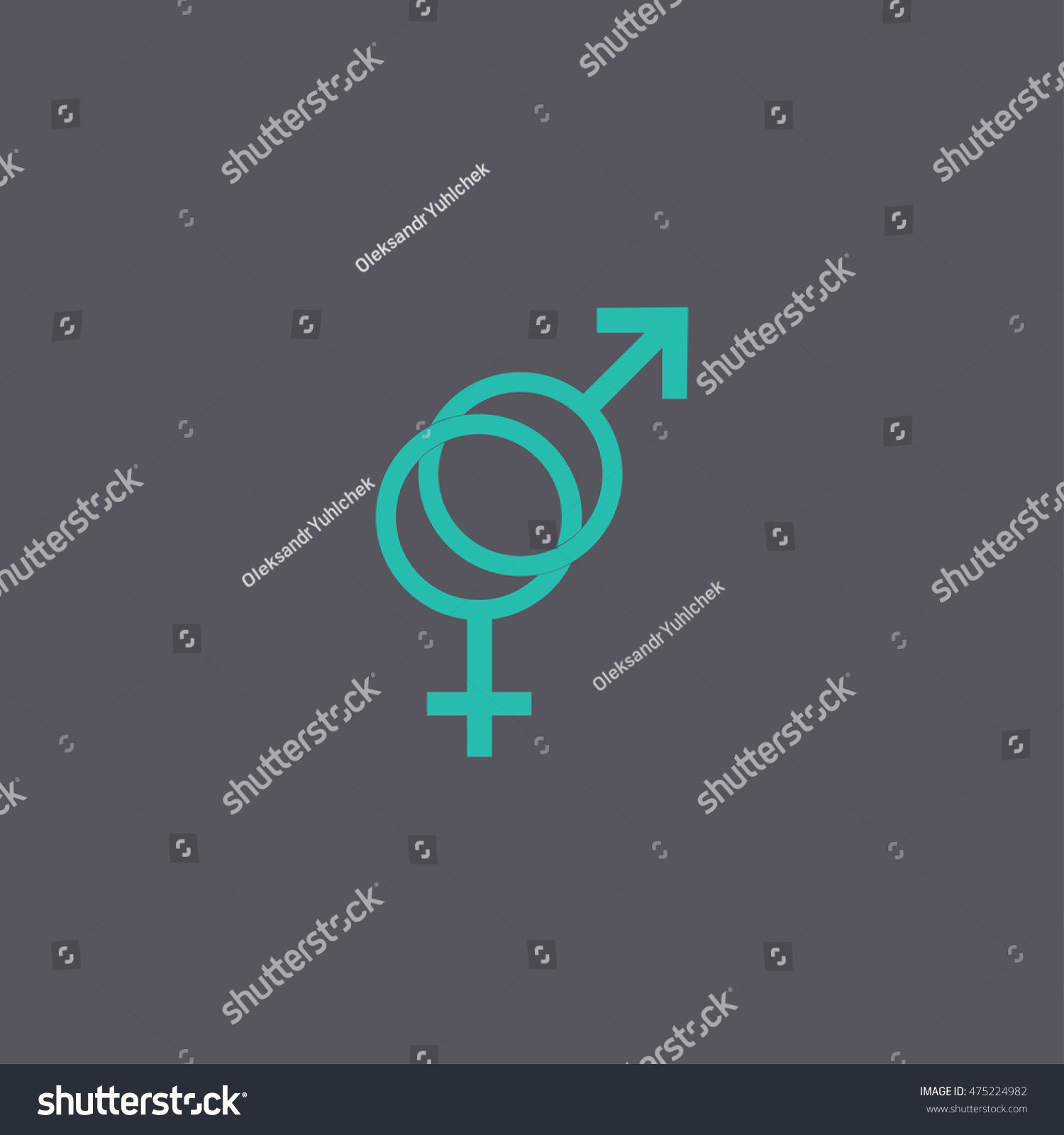 Male Female Sex Symbol Vector Illustration Vector De Stock Libre De Regalías 475224982 