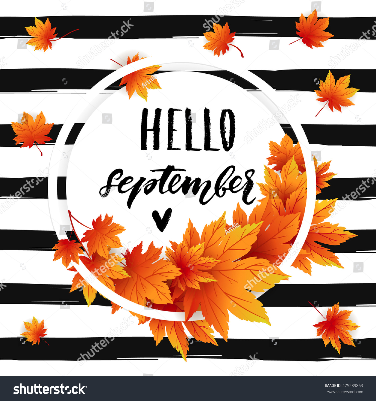 Find Hello September Autumn Flyer Template Lettering stock images in HD and...