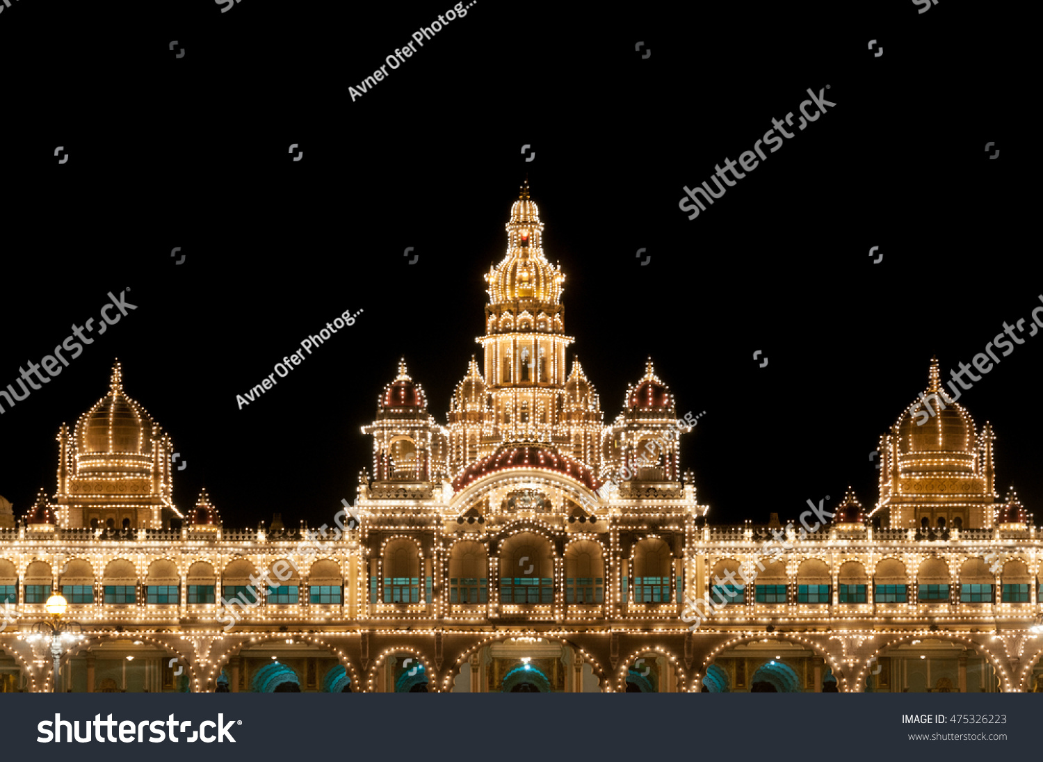 Mysore Palace Lit Night Dark Black Stock Photo 475326223 | Shutterstock