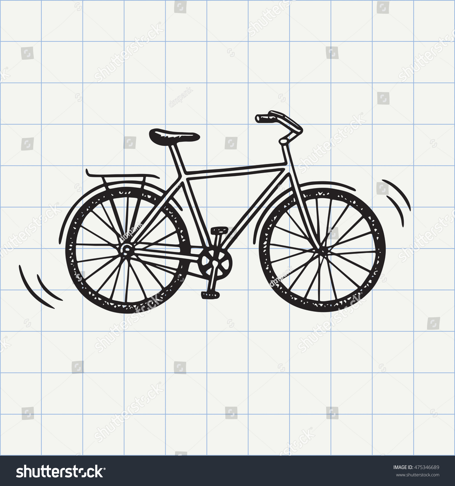 Срисовать велосипед с крыльями