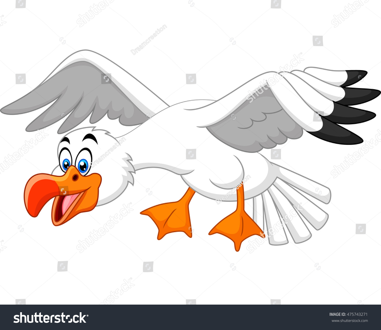 Funny Seagull Cartoon Stock Vector (Royalty Free) 475743271 | Shutterstock