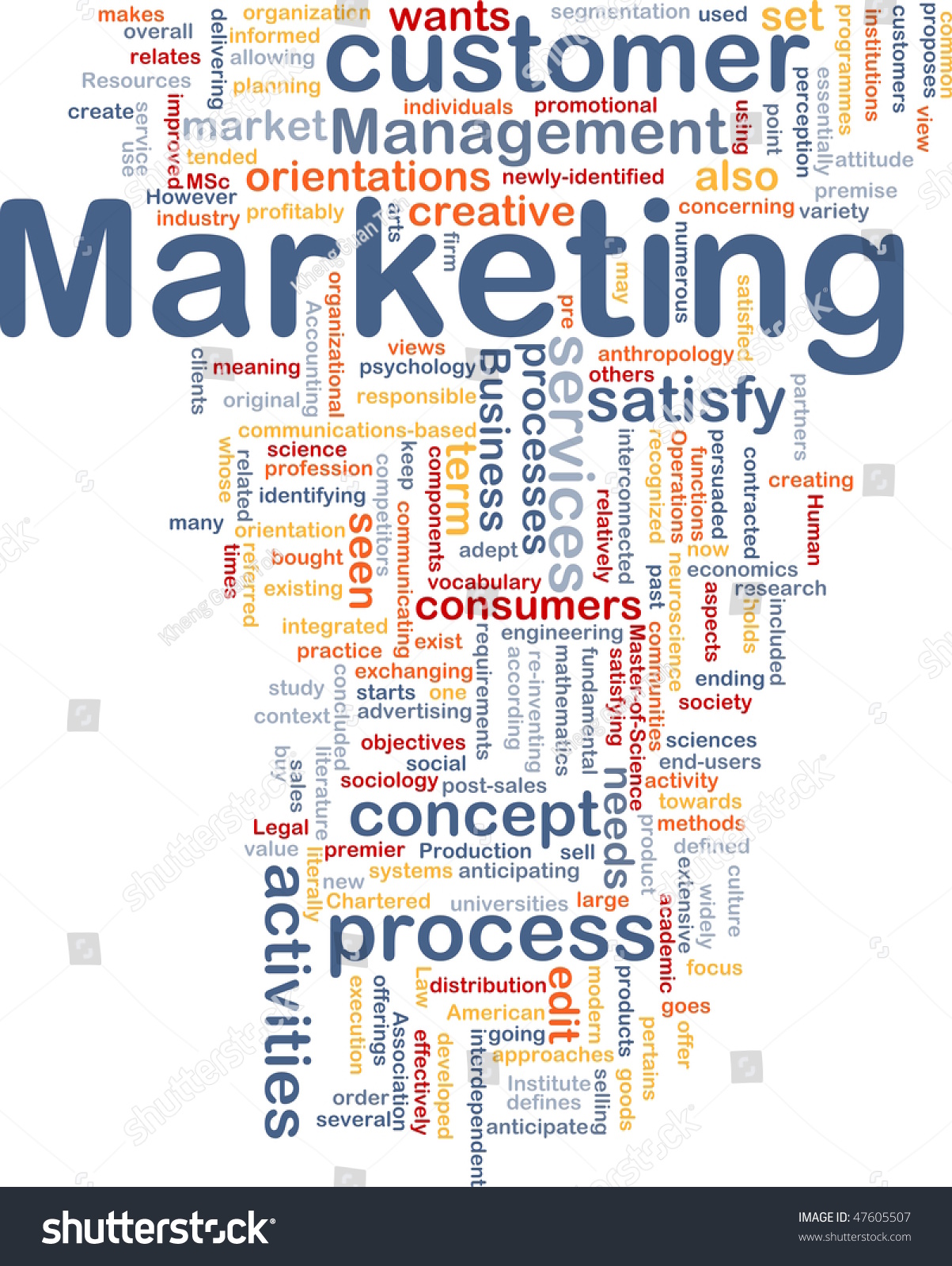 Word Cloud Concept Illustration Marketing Process Stock Illustration ...