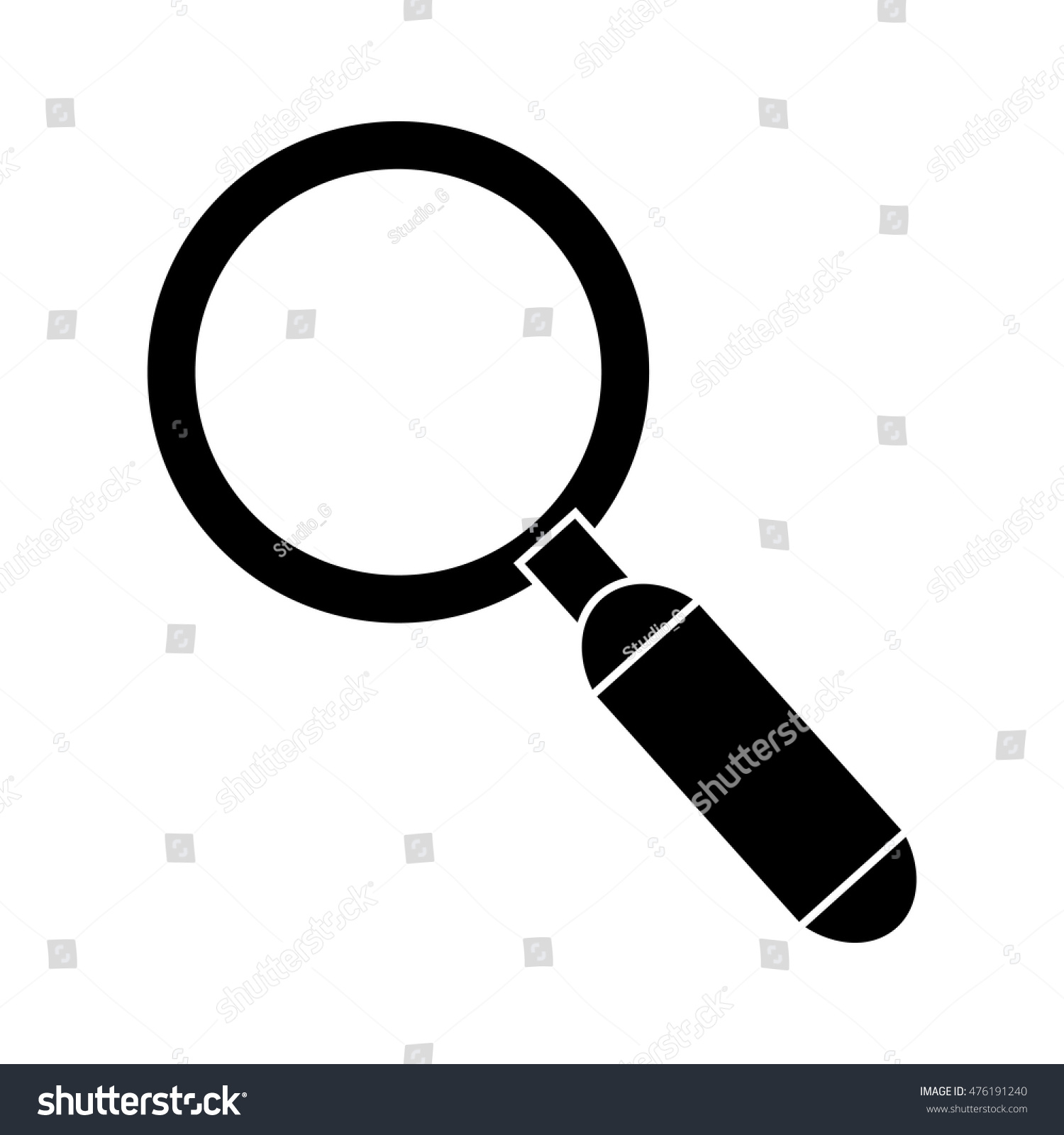 Lupe Magnifying Glass Investigation Science Tool Stock Vector (Royalty ...