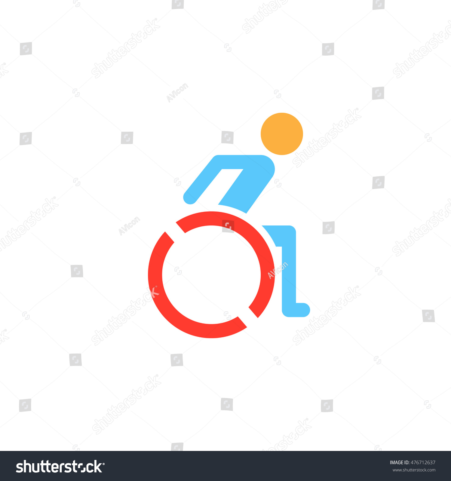 Wheelchair Icon Vector Handicap Solid Logo Stock Vector (Royalty Free ...