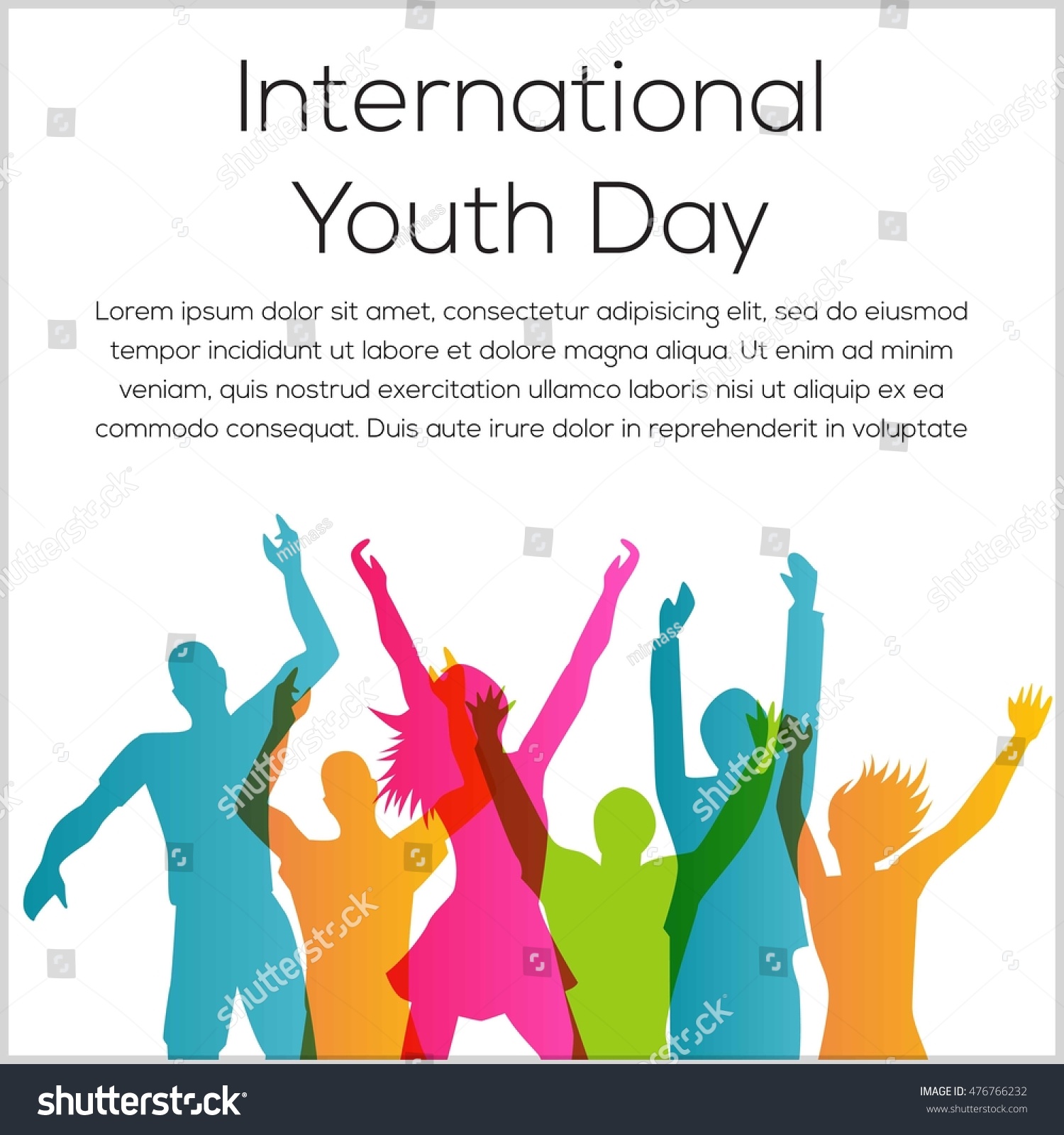 International Youth Day Poster Campaign Stock Vector Royalty Free 476766232 Shutterstock 0649