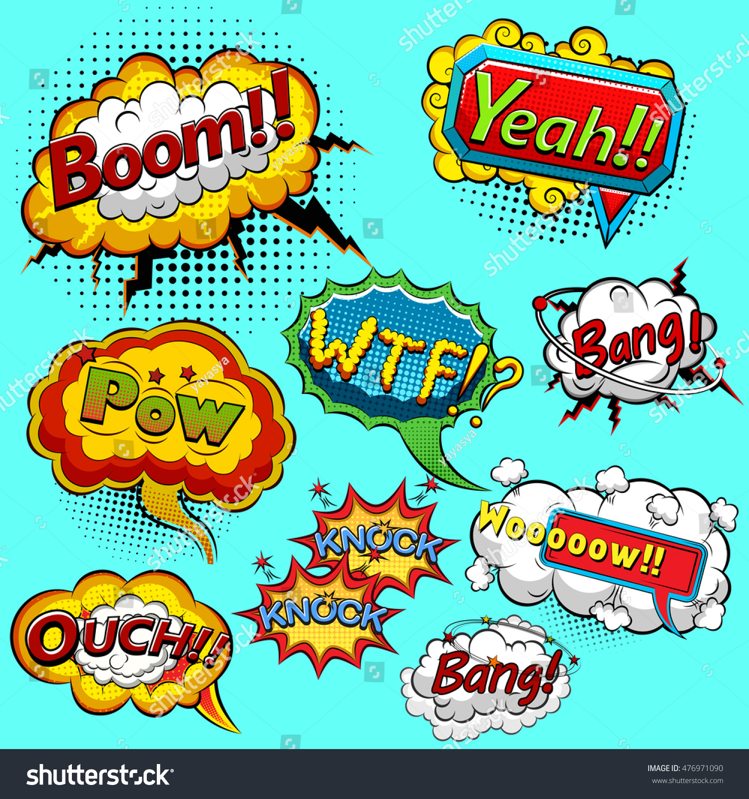 Comic Speech Bubbles Vector Illustration Stock Vector (Royalty Free ...