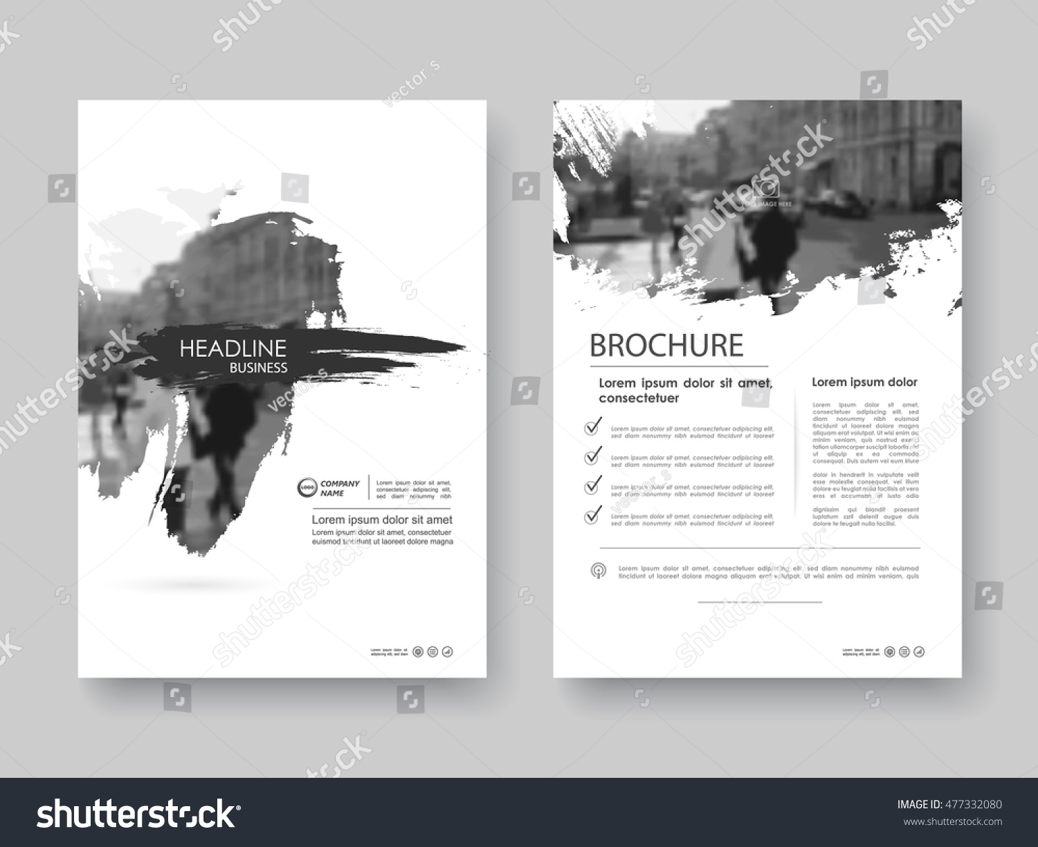 Black On White Background Cover Design Stock Vector (Royalty Free