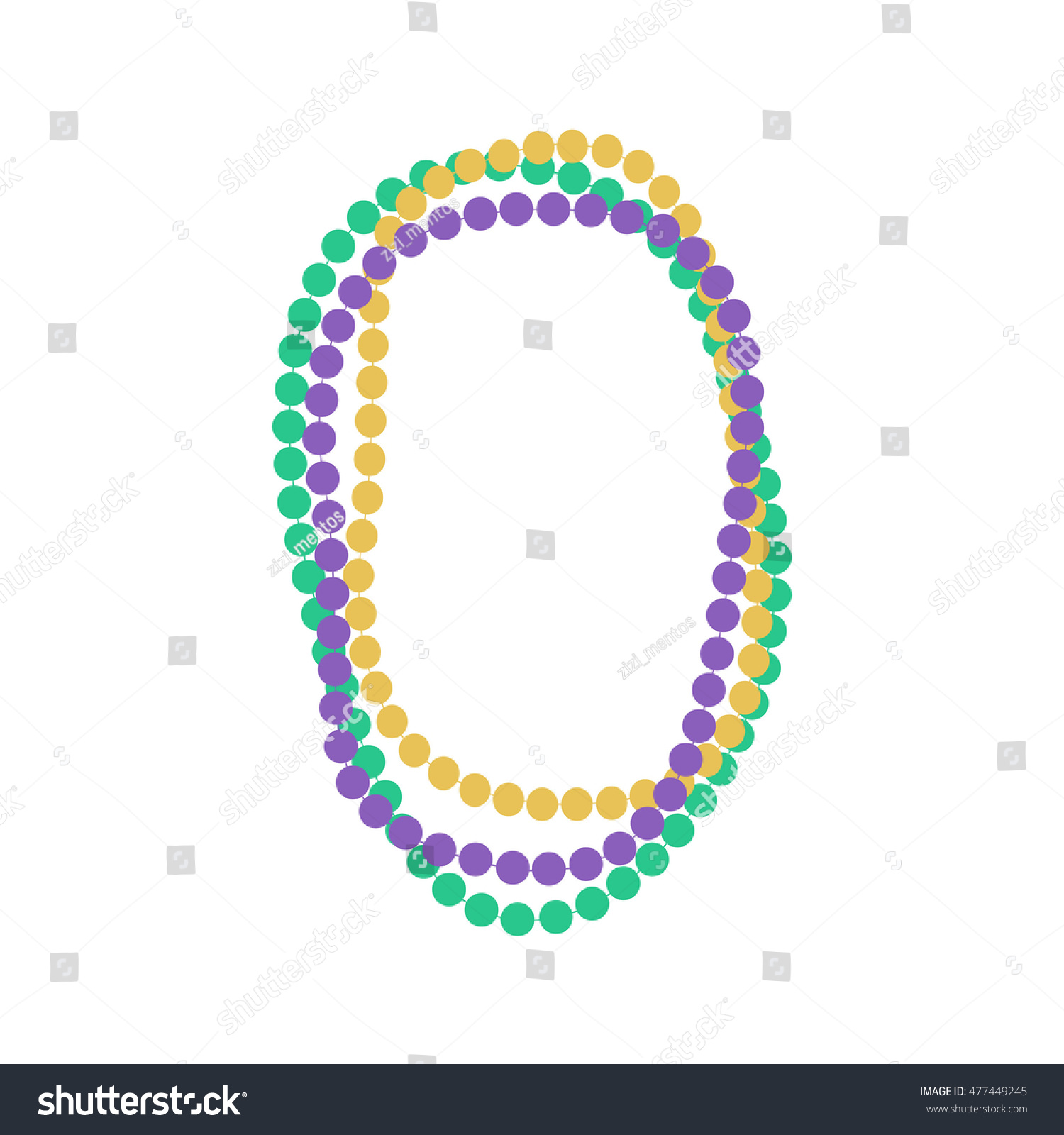 mardi gras beads vector