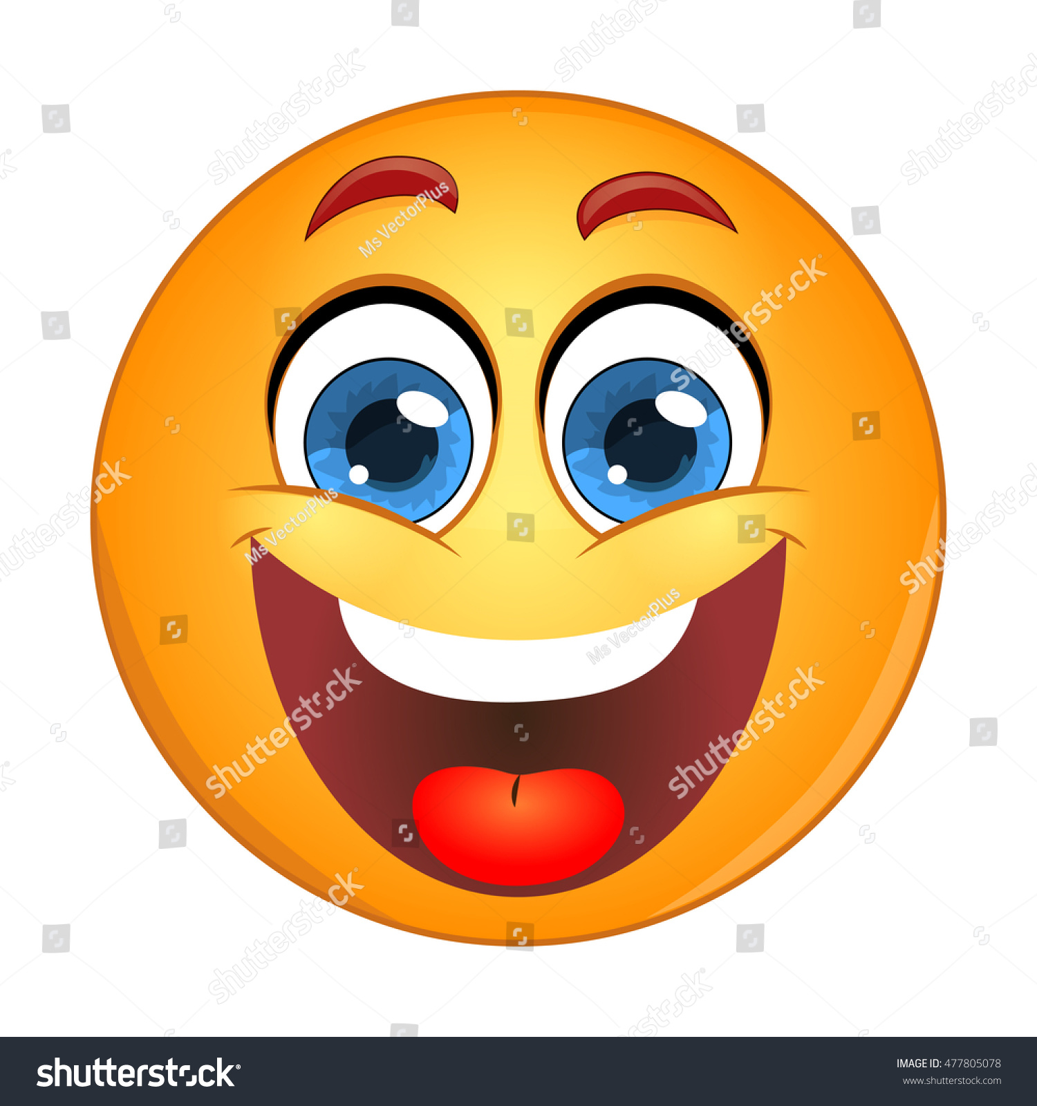 Yellow Smiley Laughing Stock Vector (Royalty Free) 477805078 | Shutterstock