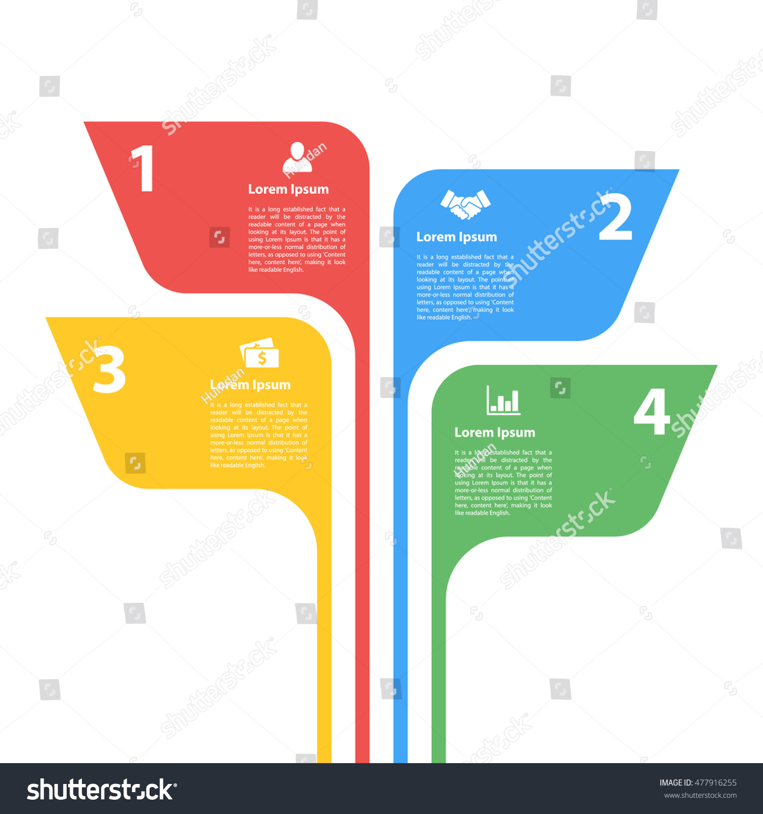 Four Steps Sequence Infographic Layout Concept Stock Vector Royalty Free 477916255 Shutterstock 9449