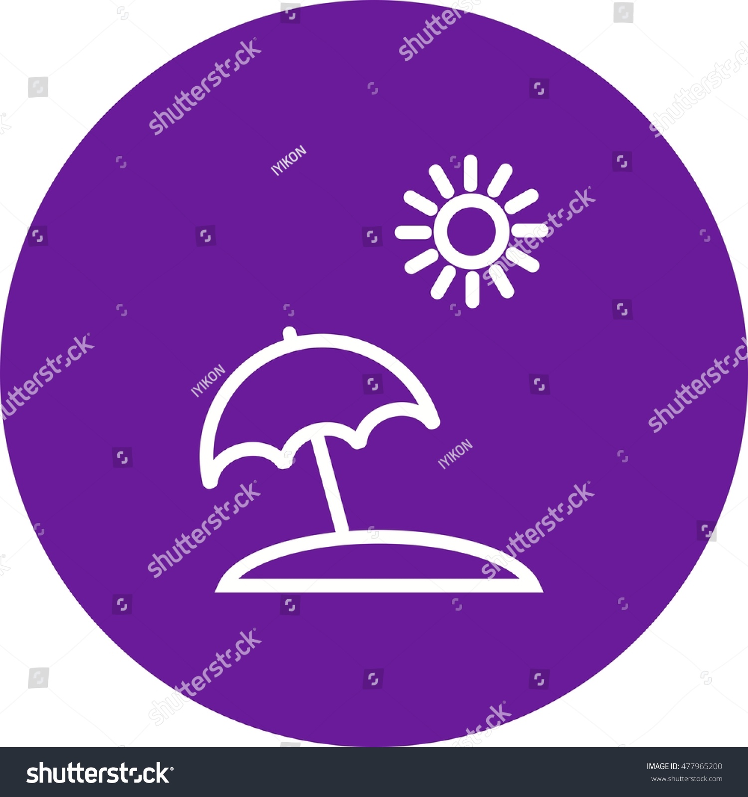 Beach Umbrella Stock Vector Royalty Free 477965200 Shutterstock 6669