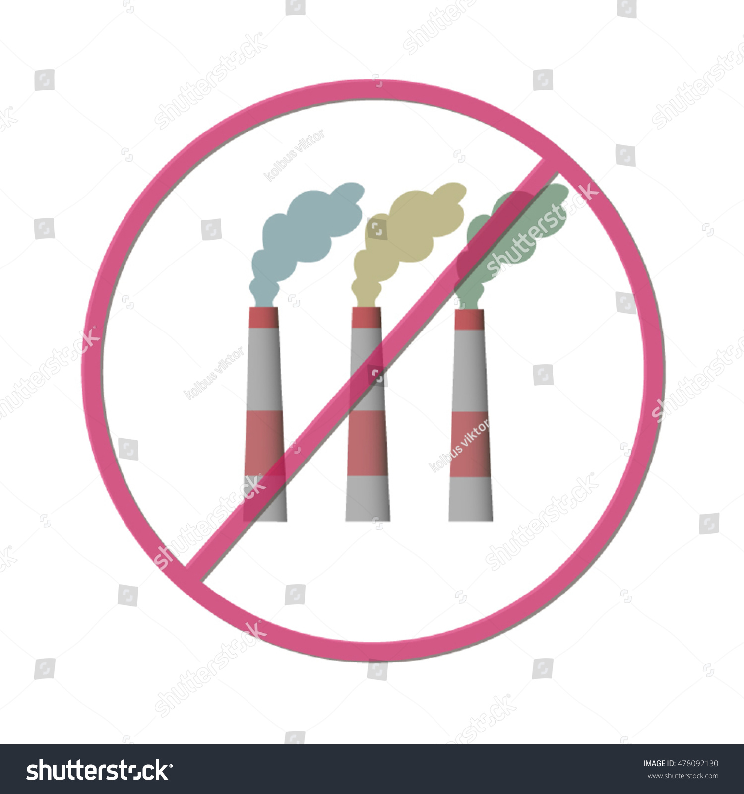 Stop Pollution Industrial Waste Stock Vector (Royalty Free) 478092130 ...