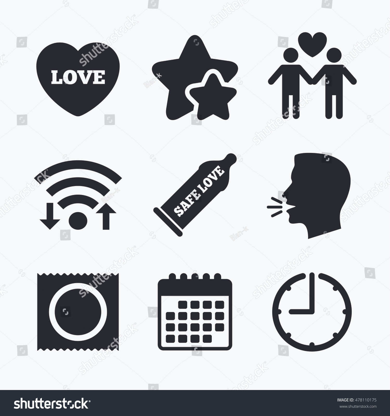 Condom Safe Sex Icons Lovers Gay Stock Vector Royalty Free 478110175 Shutterstock 7631
