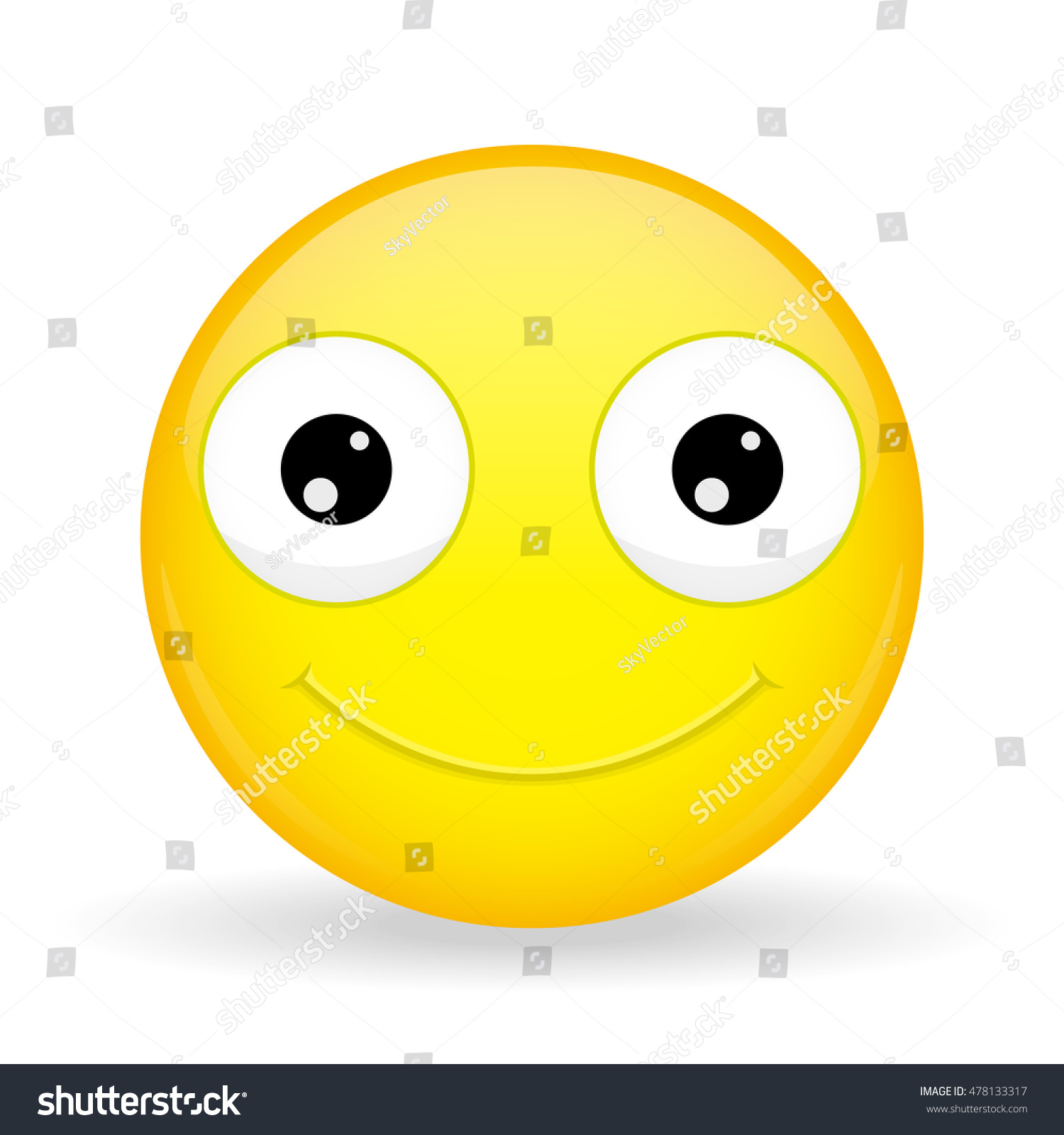 Emoticon Smiles Broadly Kind Emoticon Cheerful Stock Vector (Royalty ...