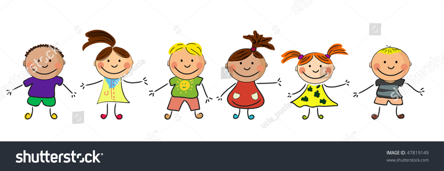 Happy Kids Stock Vector (Royalty Free) 47819149 | Shutterstock