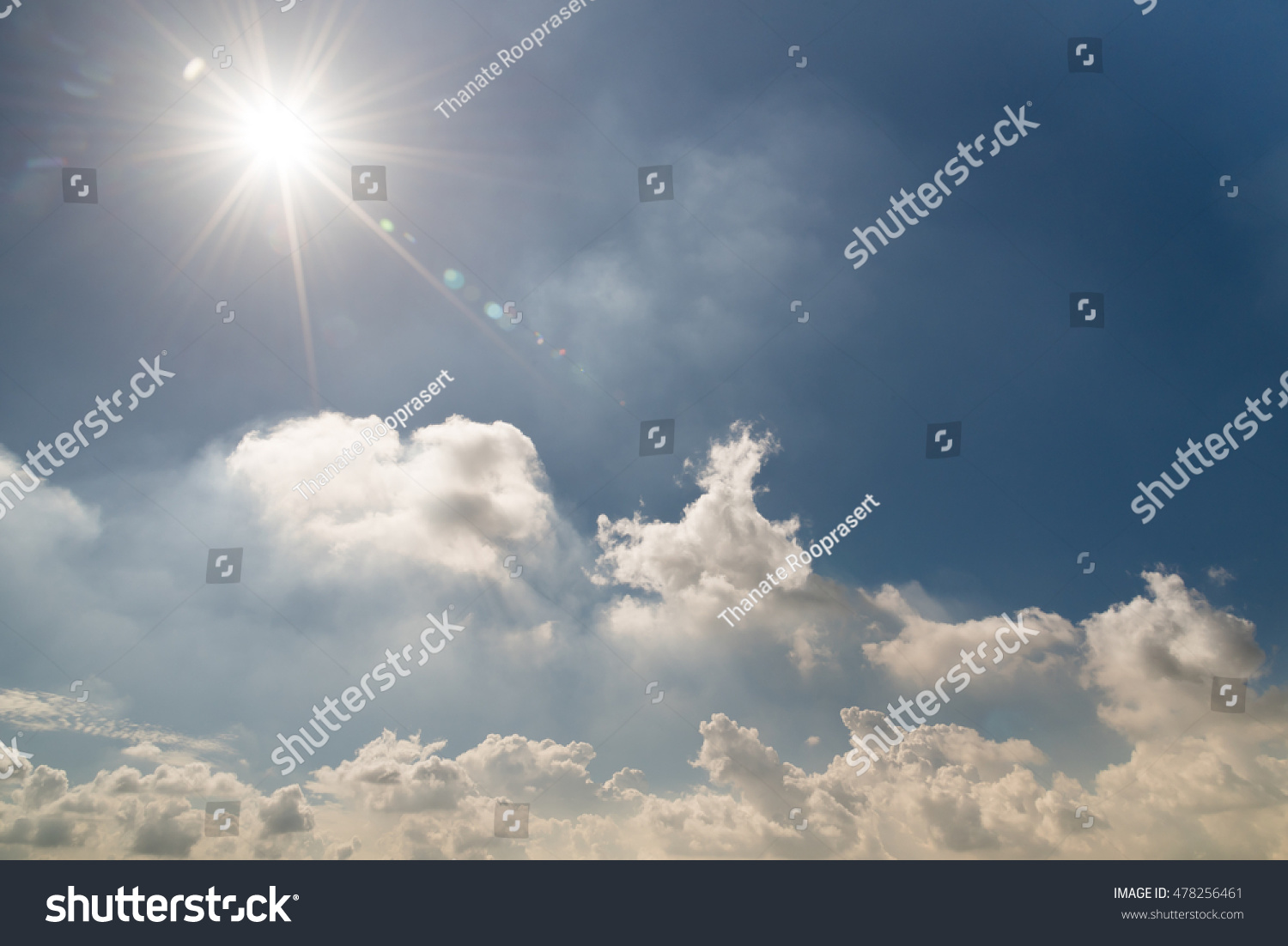 Blue Sky Background White Clouds Sunny Stock Photo 478256461 | Shutterstock