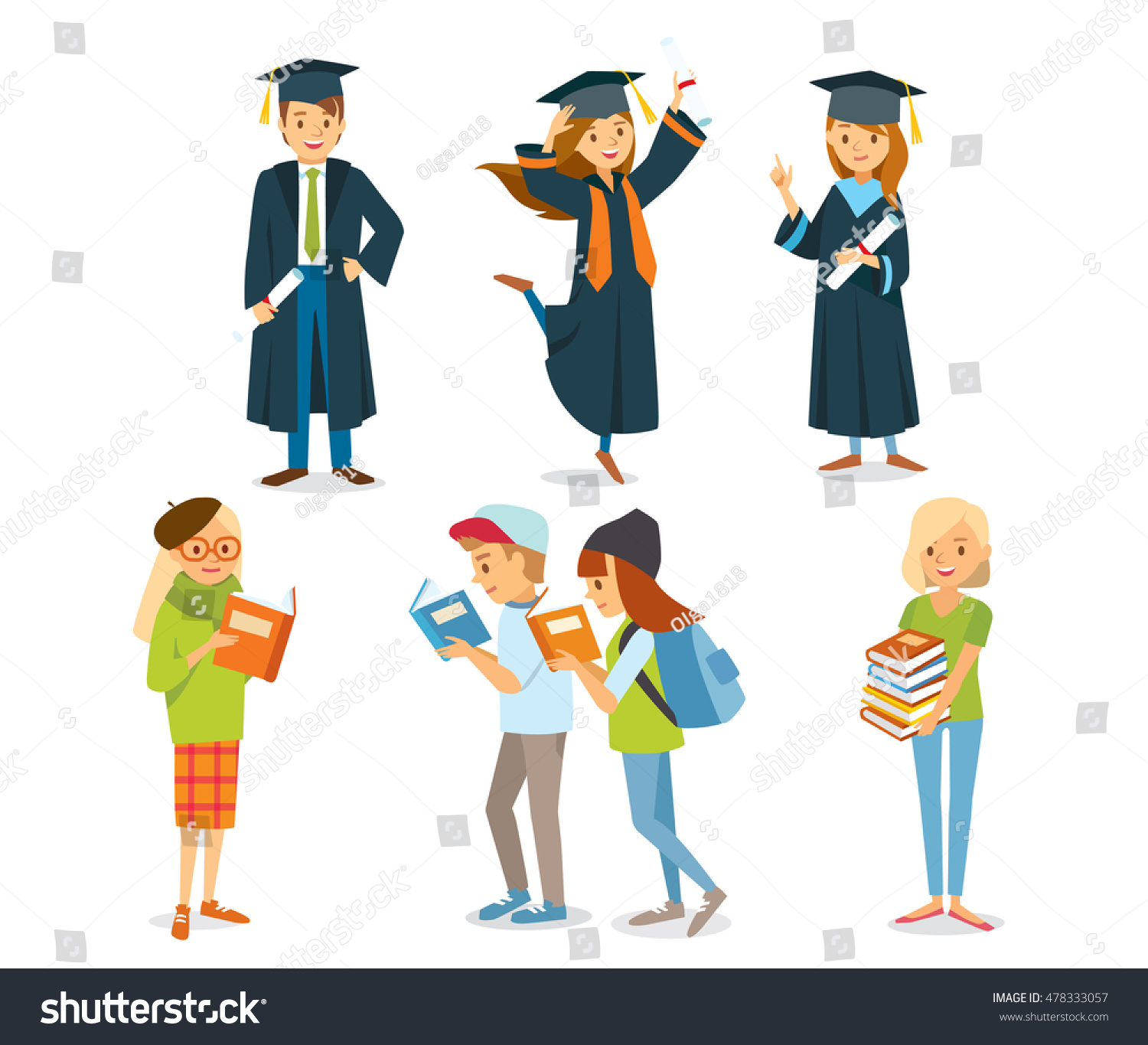 University Students Graduation Stock Vector (Royalty Free) 478333057