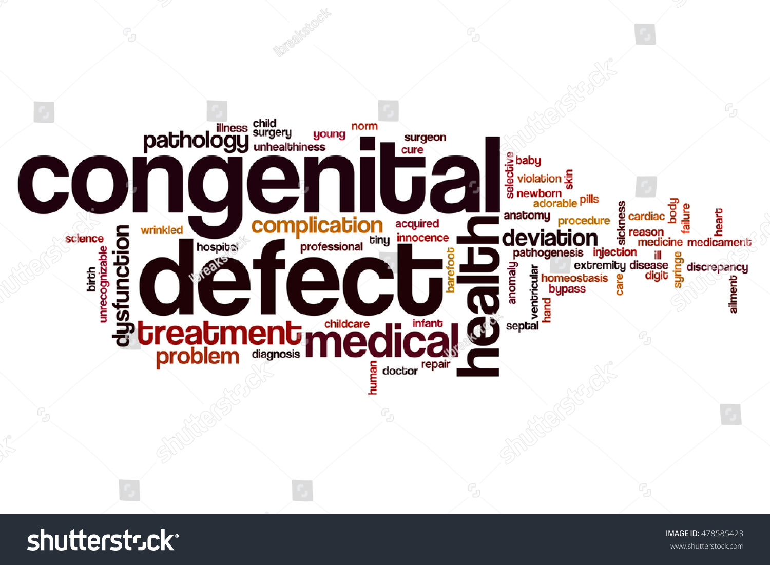 Congenital Defect Word Cloud Concept Stock Illustration 478585423