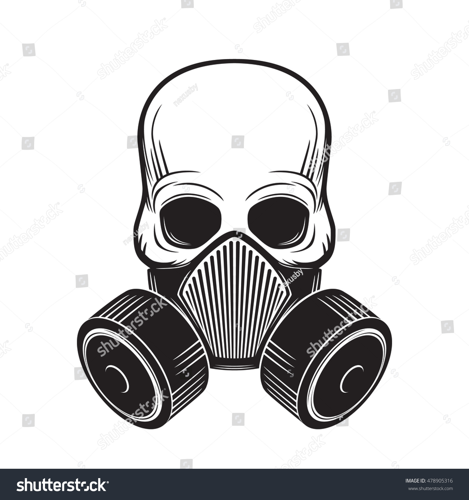 Skull Gas Mask Stock Vector (Royalty Free) 478905316 | Shutterstock