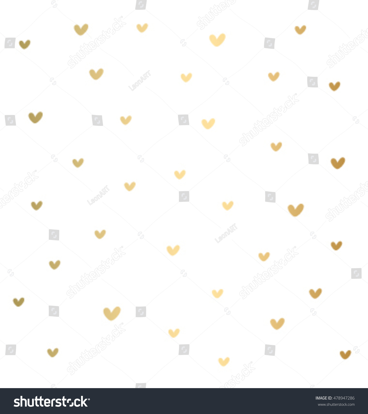 Seamless Gold Heart Pattern Vector Texture Stock Vector (Royalty Free ...