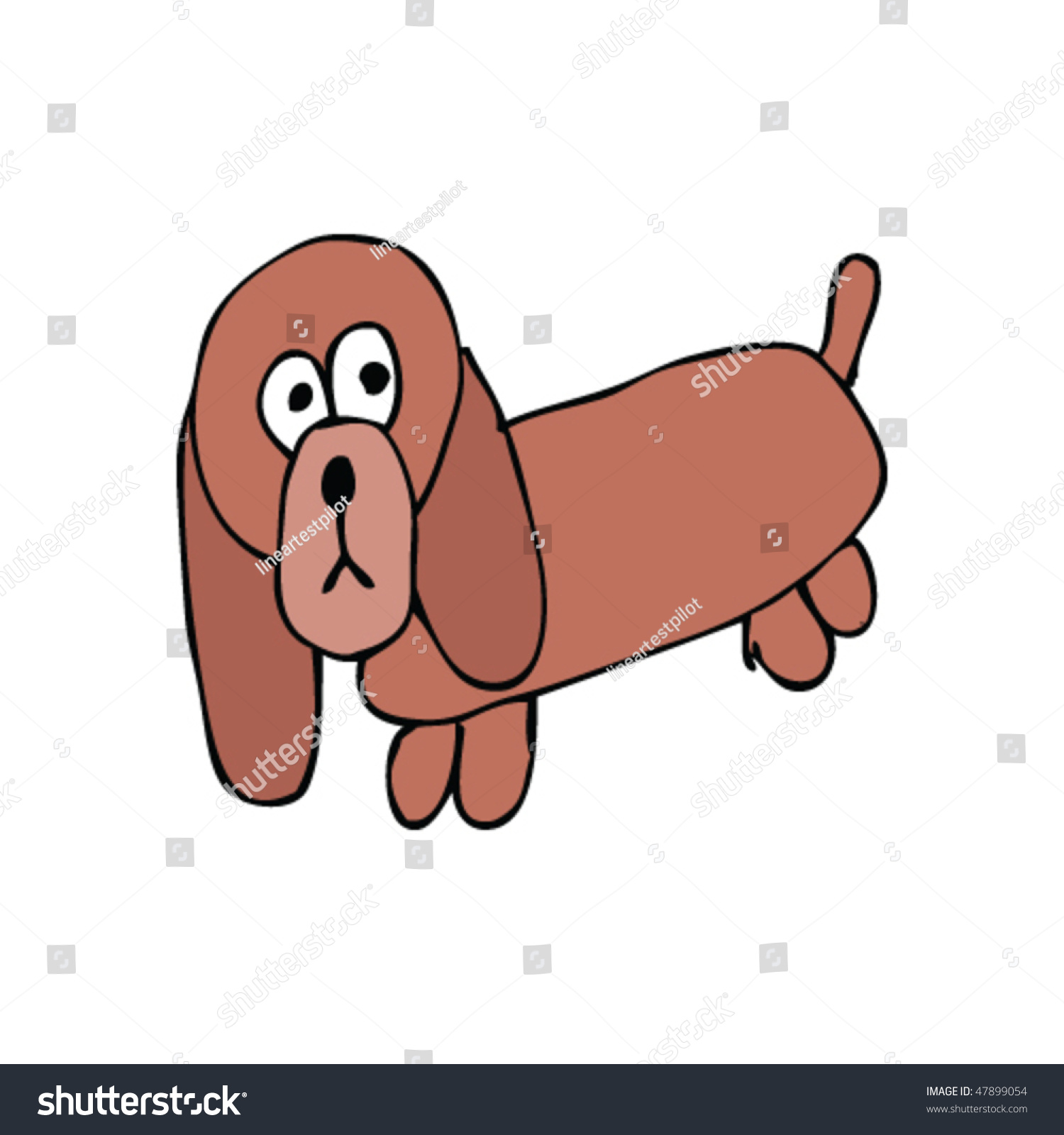 Sausage Dog Drawing Stock Vector (Royalty Free) 47899054 Shutterstock