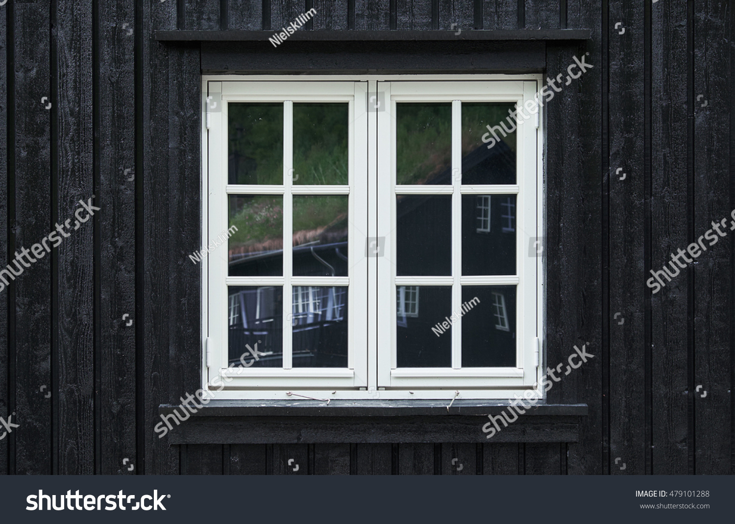 Colonial Style Casement Window White Painted Stock Photo 479101288 ...