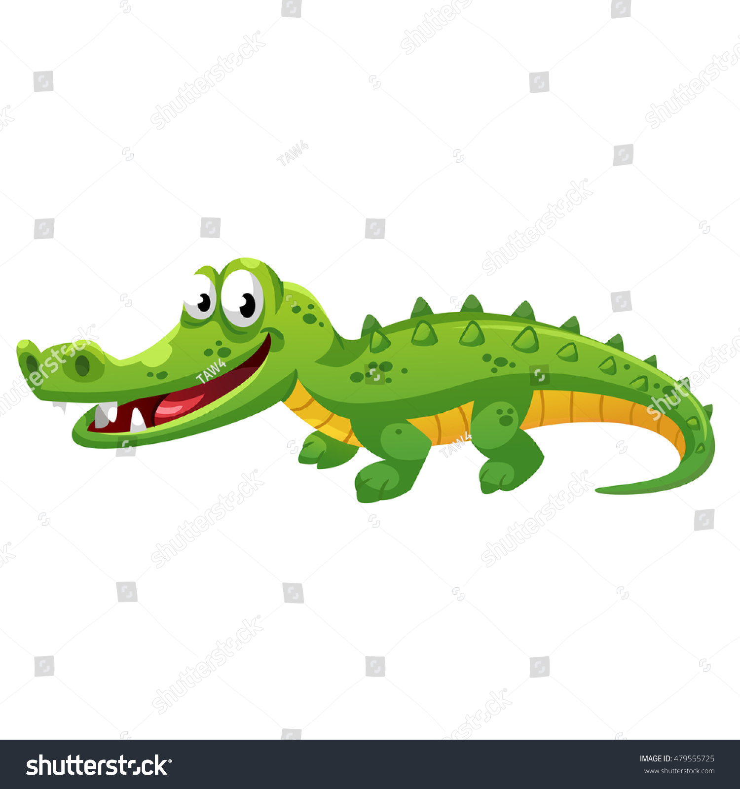 Crocodile Cartoon Style Vector Art Isolated Stock Vector (Royalty Free ...