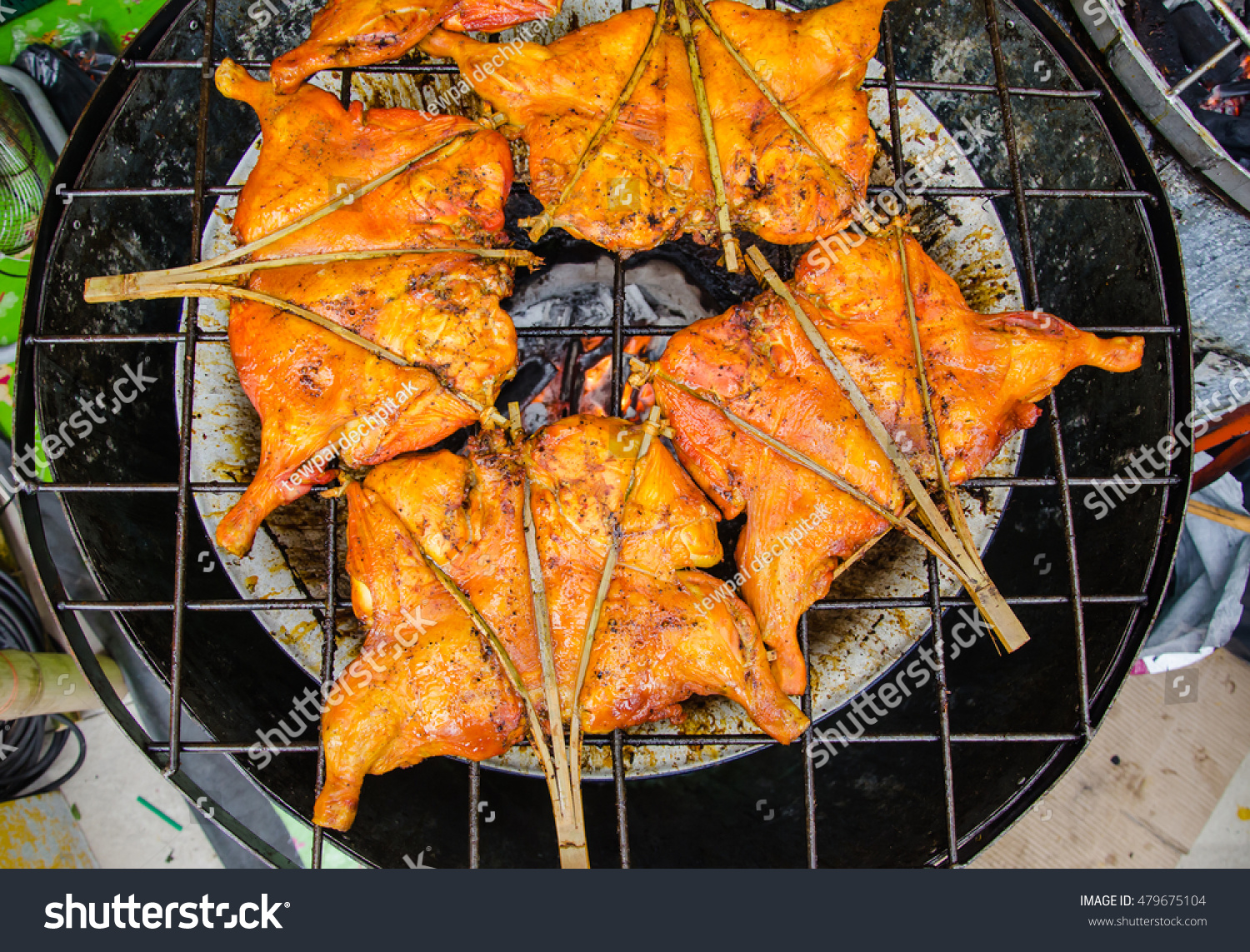 Grilled Chicken Thai Street Food Softfocus Stock Photo 479675104