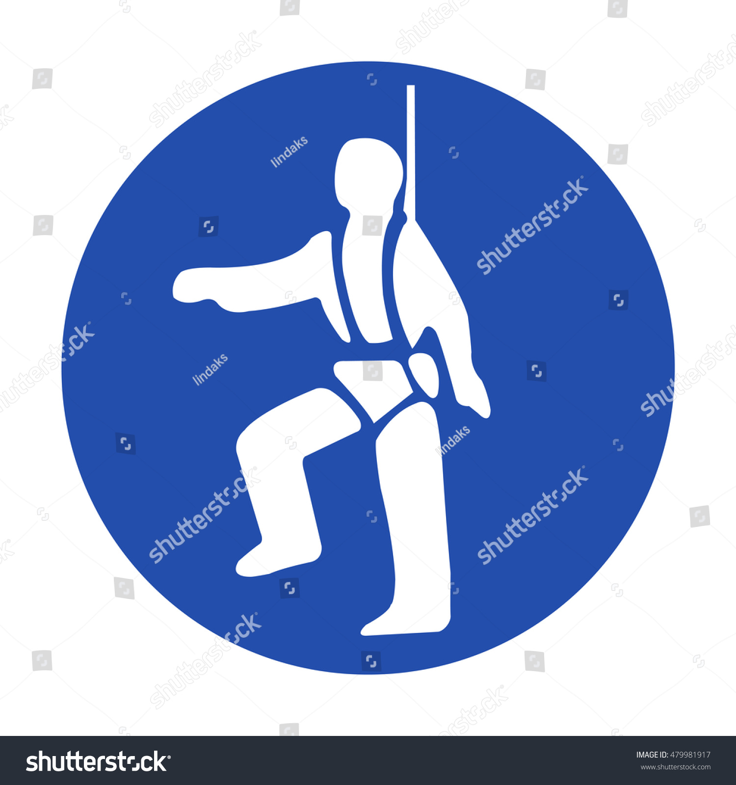 Wear Safety Harness Sign Stock Vector (royalty Free) 479981917 