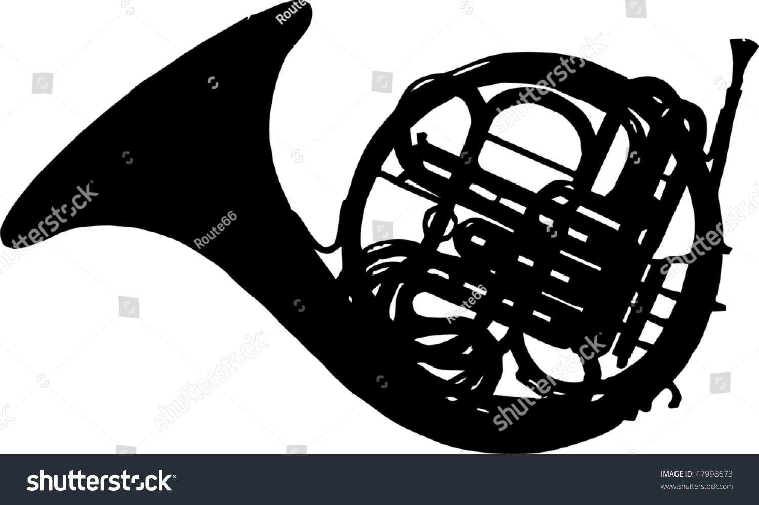 Horn Silhouette Isolated Illustration Stock Illustration 47998573 ...