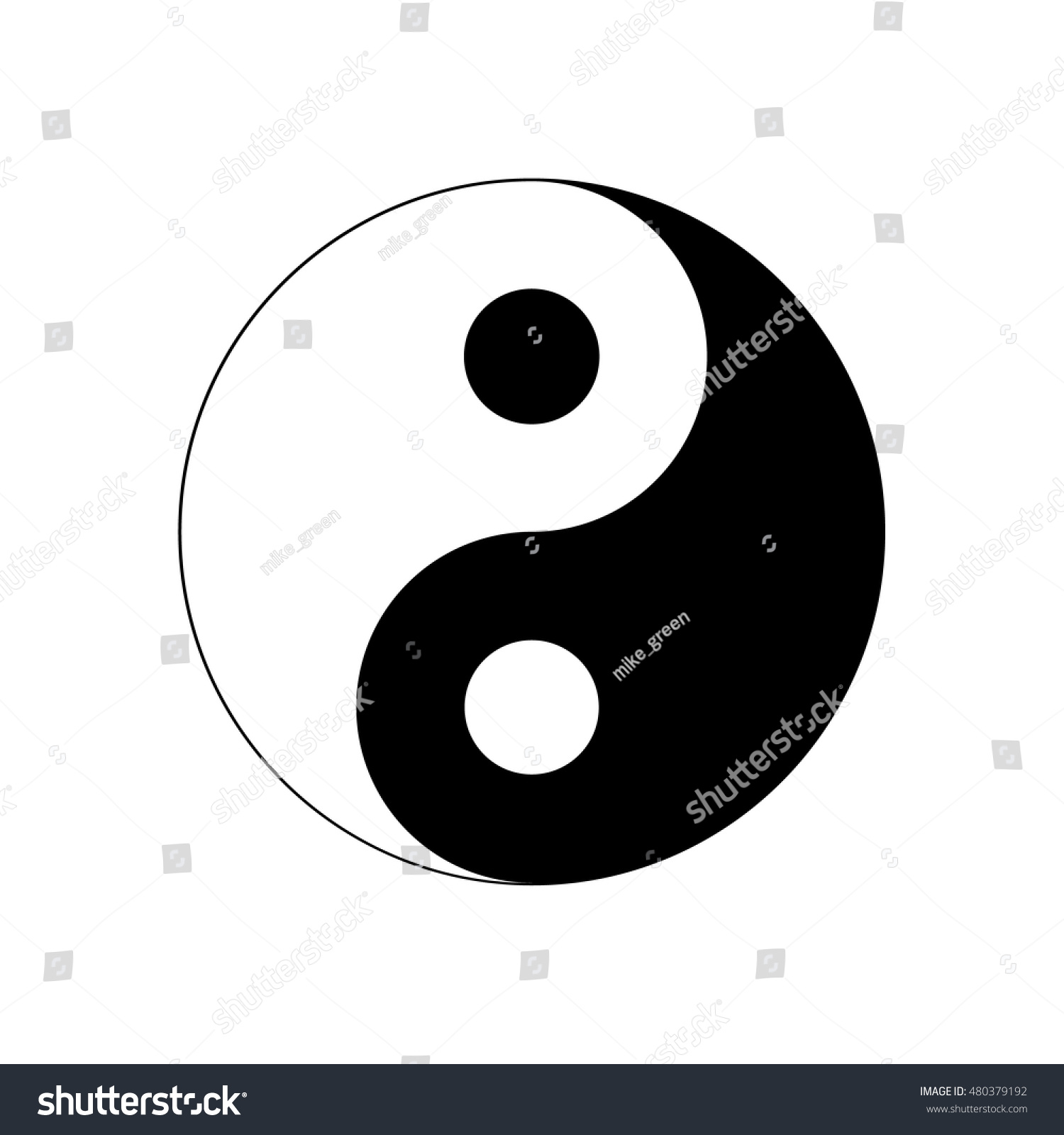 Yin Yang Icon Religion Symbol Vector Stock Vector (Royalty Free