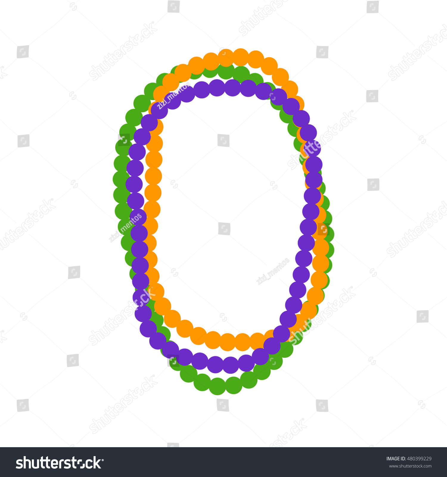 mardi gras beads vector