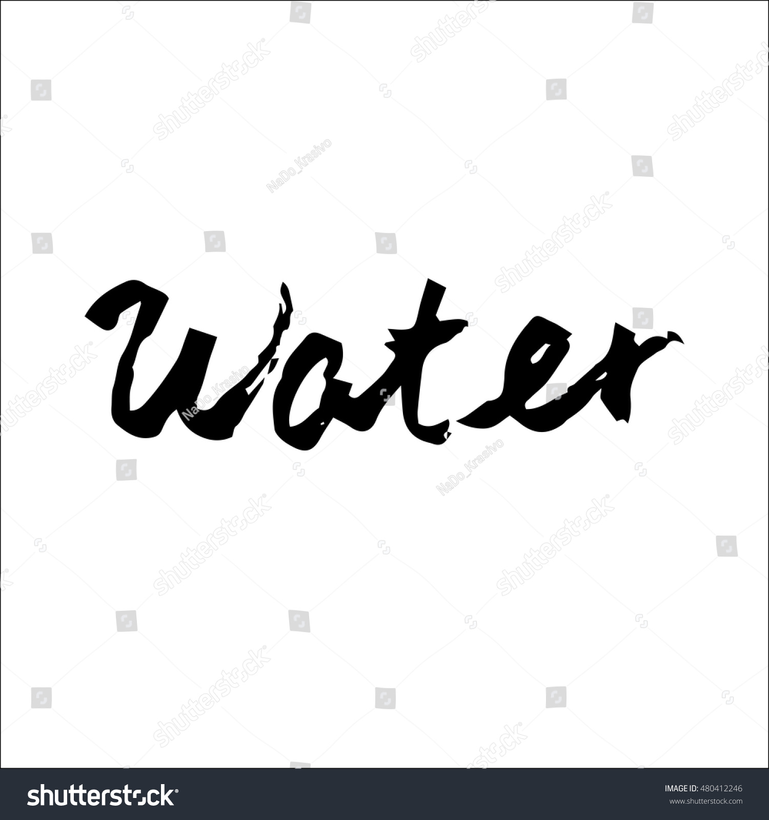 Water Scarcity Word Text Black White Stock Vector (Royalty Free ...