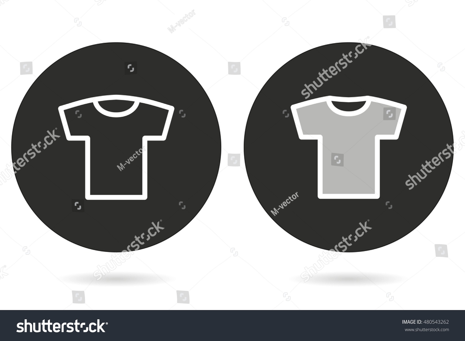 Tshirt Vector Icon White Illustration Isolated Stock Vector (Royalty ...