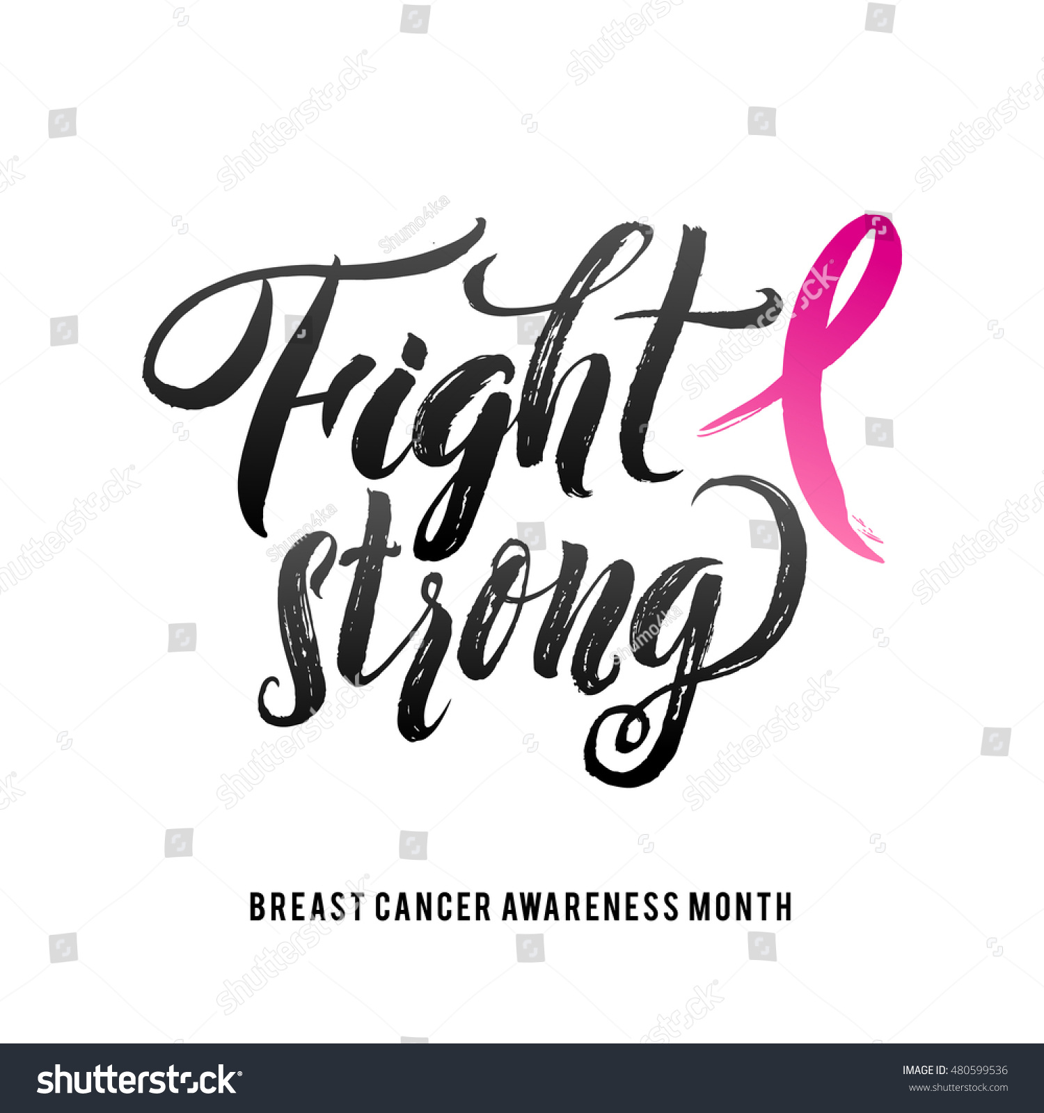 Fight Cancer Vector Breast Cancer Awareness Stock Vector (Royalty Free ...