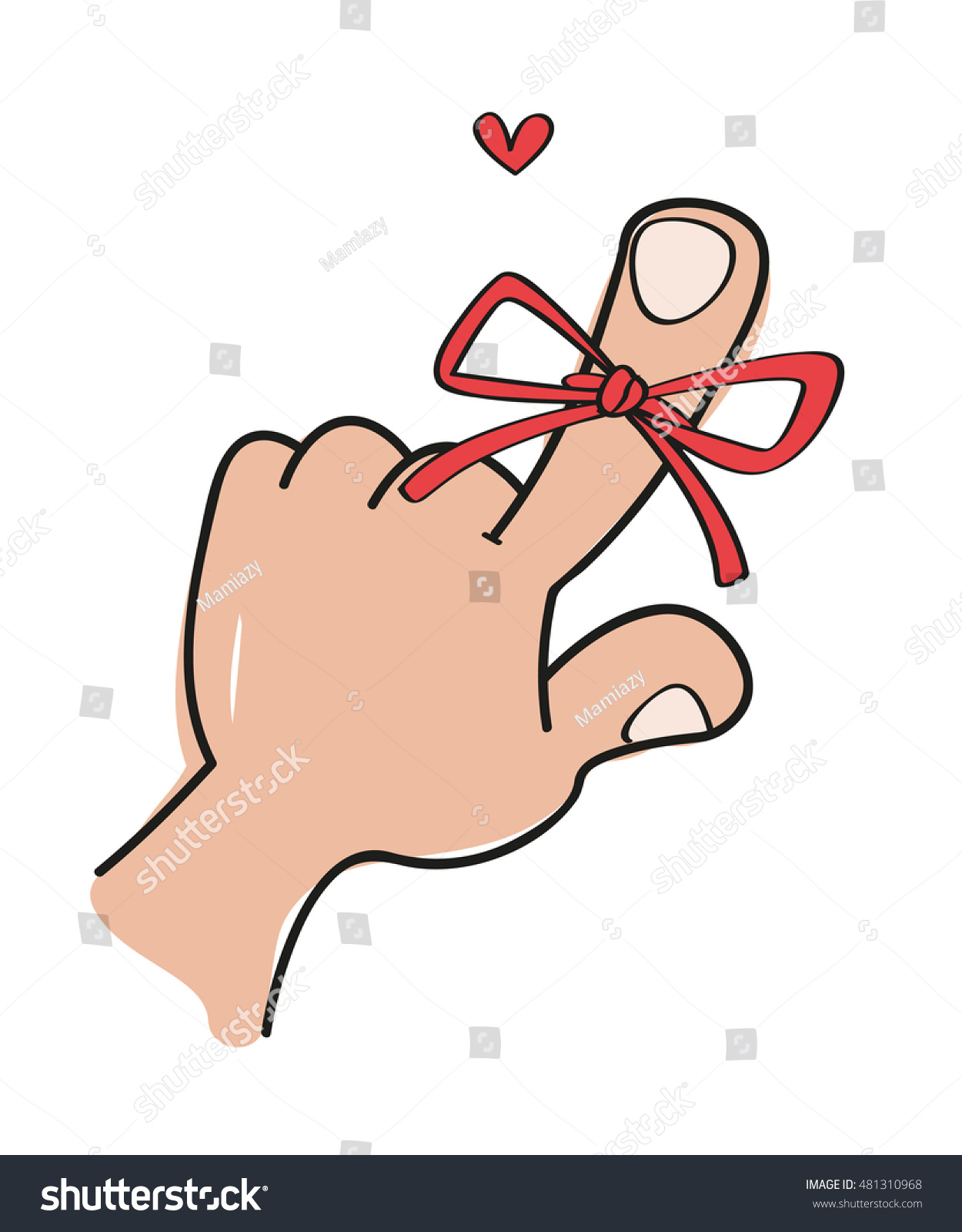 Dont Forget Reminder String On Finger Stock Vector Royalty Free 481310968 Shutterstock 1730