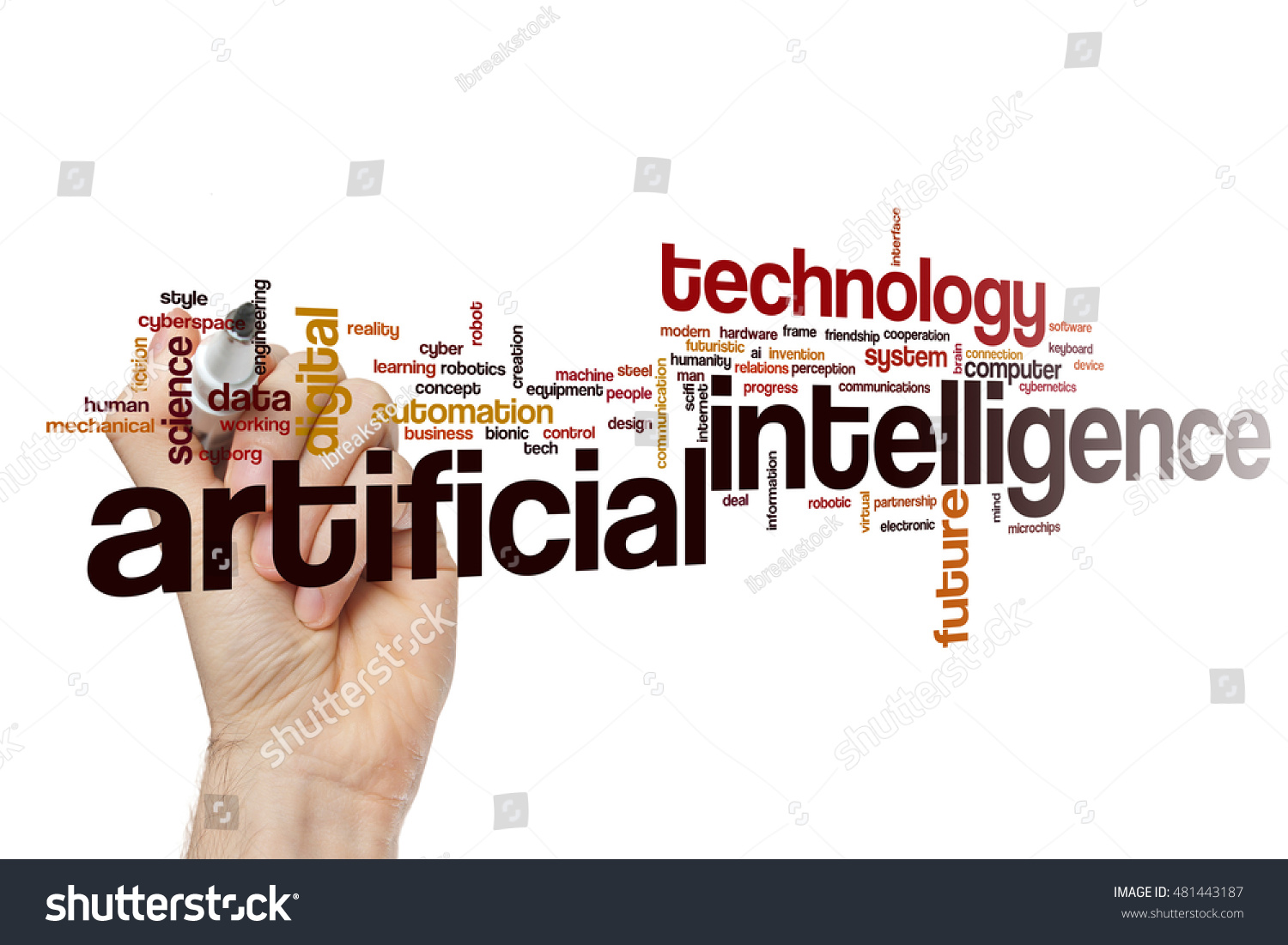 Artificial Intelligence Word Cloud Concept Stock Photo 481443187 ...