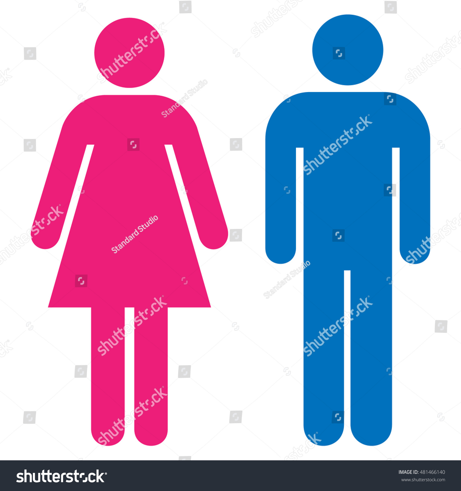 Restroom Sign Man Lady Toilet Sign Stock Vector (Royalty Free ...