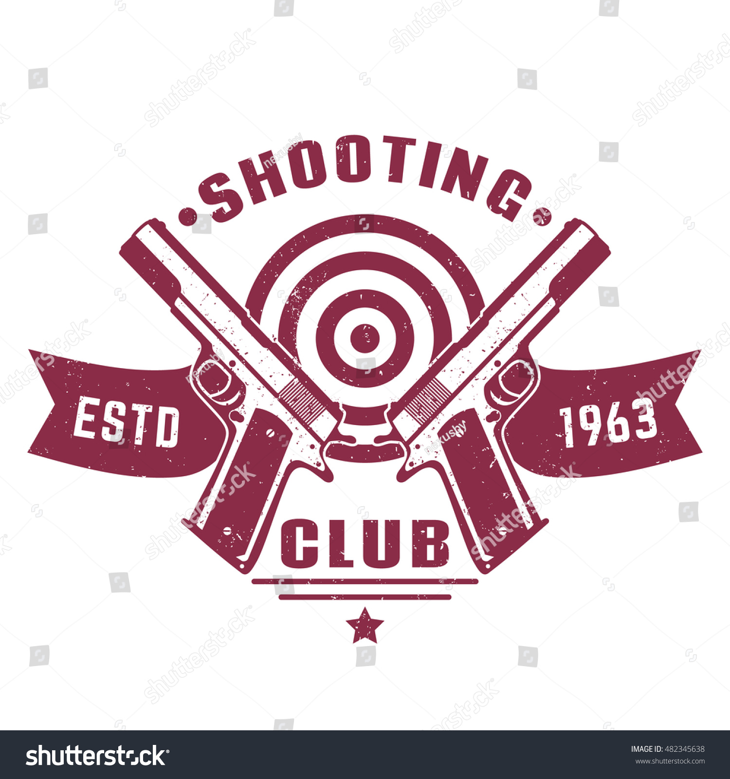 Shooting Club Logo Vintage Emblem Badge Stock Vector (Royalty Free ...