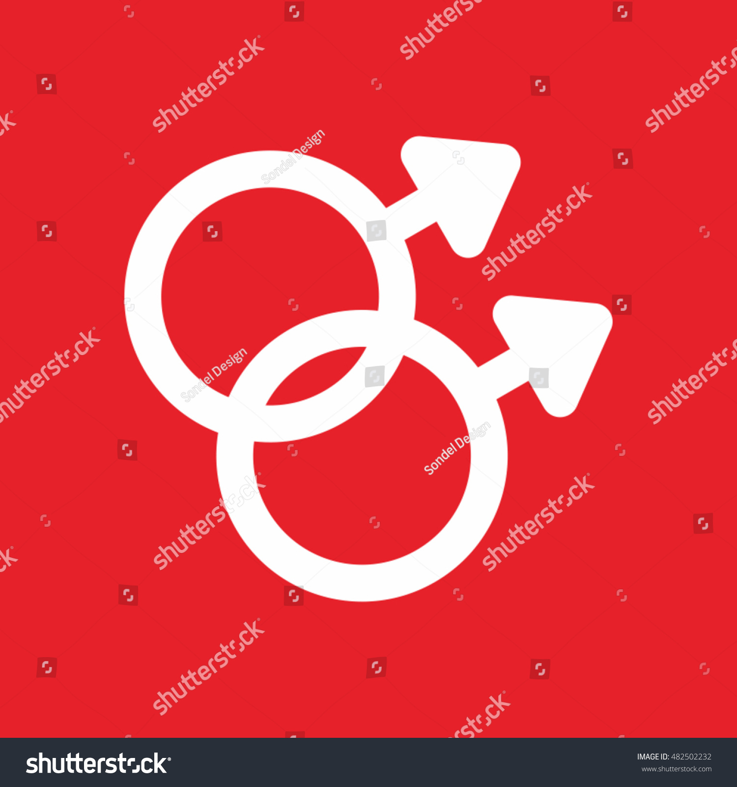 Gender Sex Logo Red Background Stock Vector Royalty Free 482502232 Shutterstock 7962