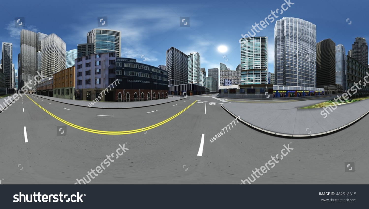 Cityscape Environment Map Hdri Map Equirectangular Stock Illustration Shutterstock