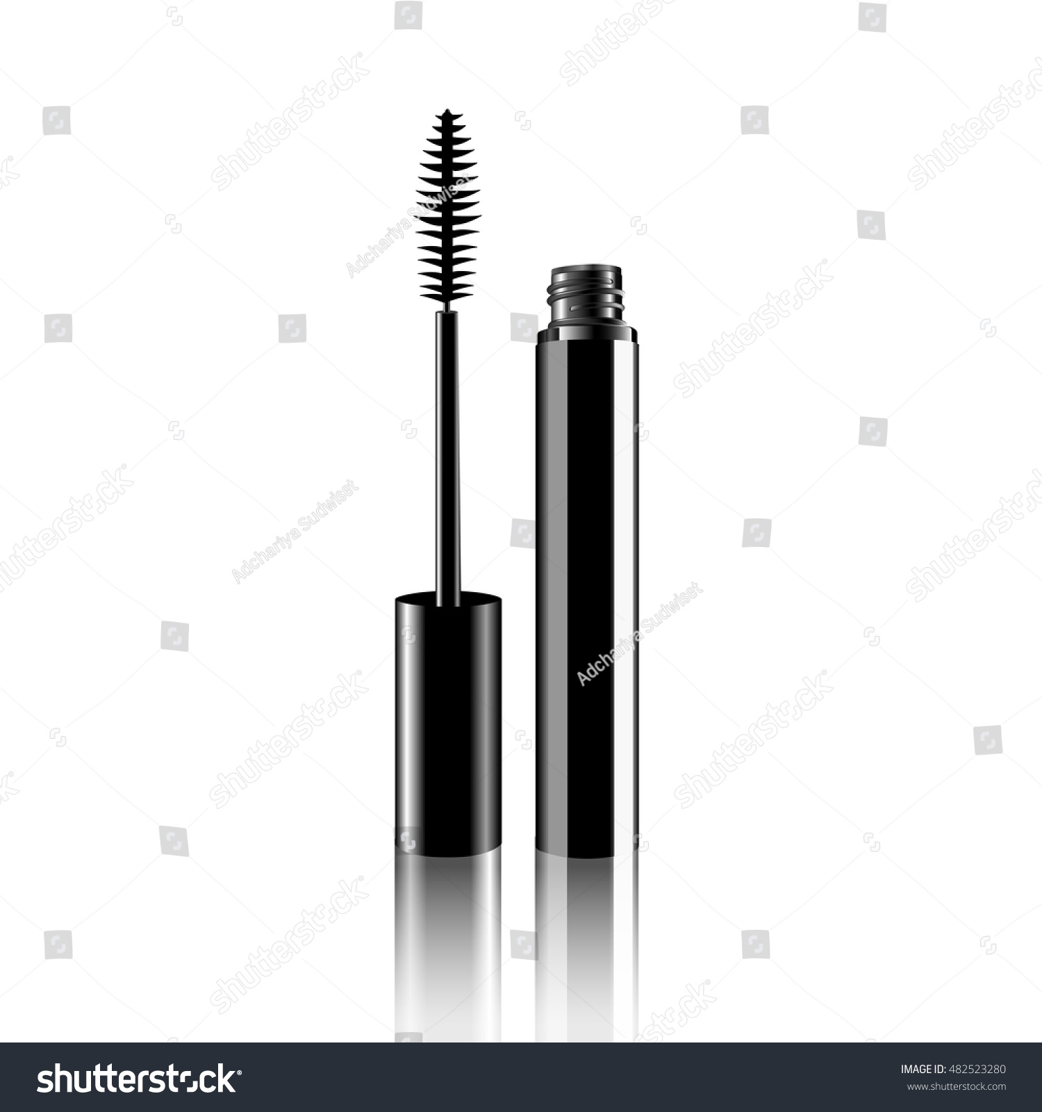 Mascara Isolate On White Background Stock Vector (Royalty Free ...